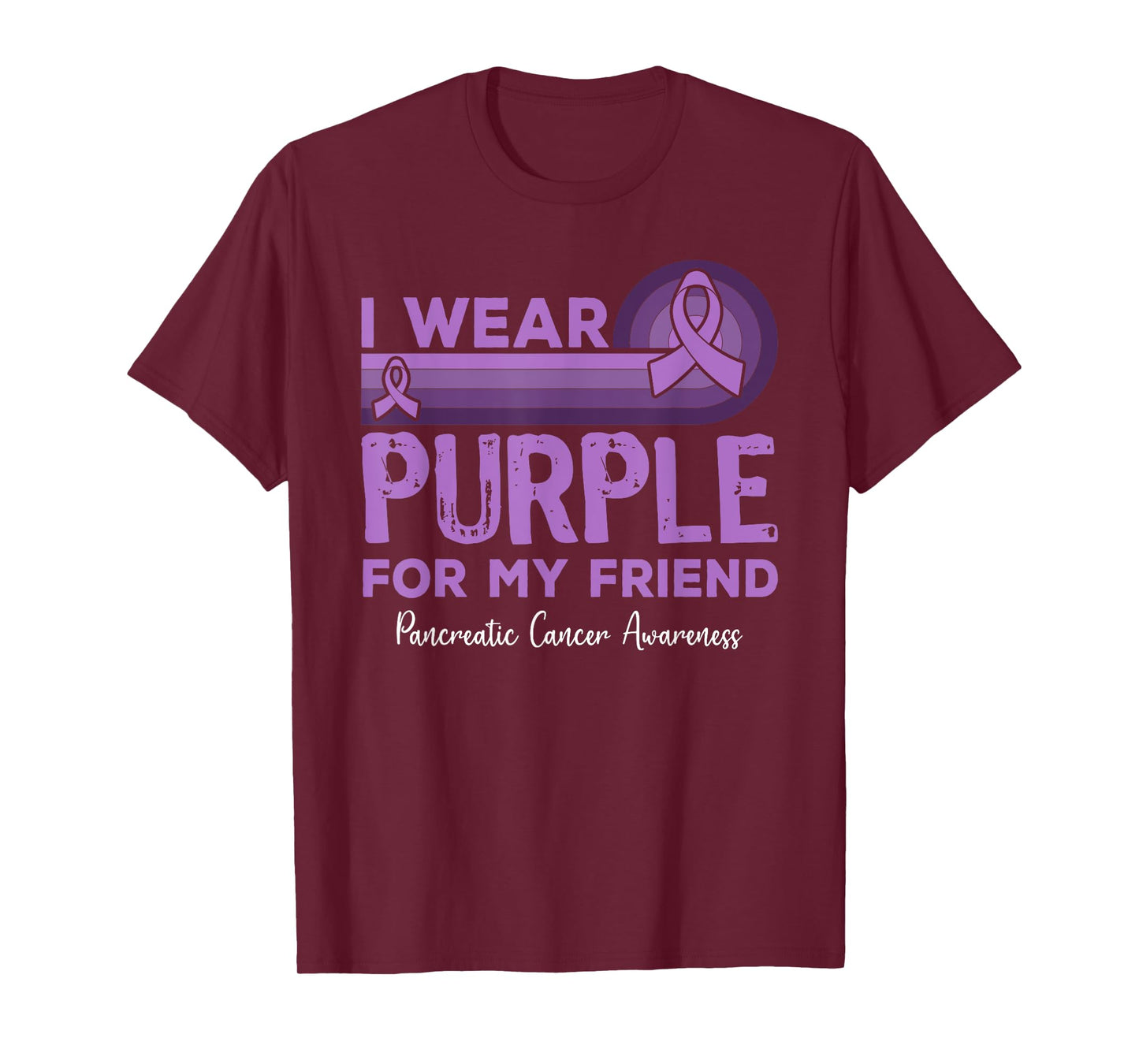 I Wear Purple for My Friend Pancreatic Cancer Awareness T-Shirt