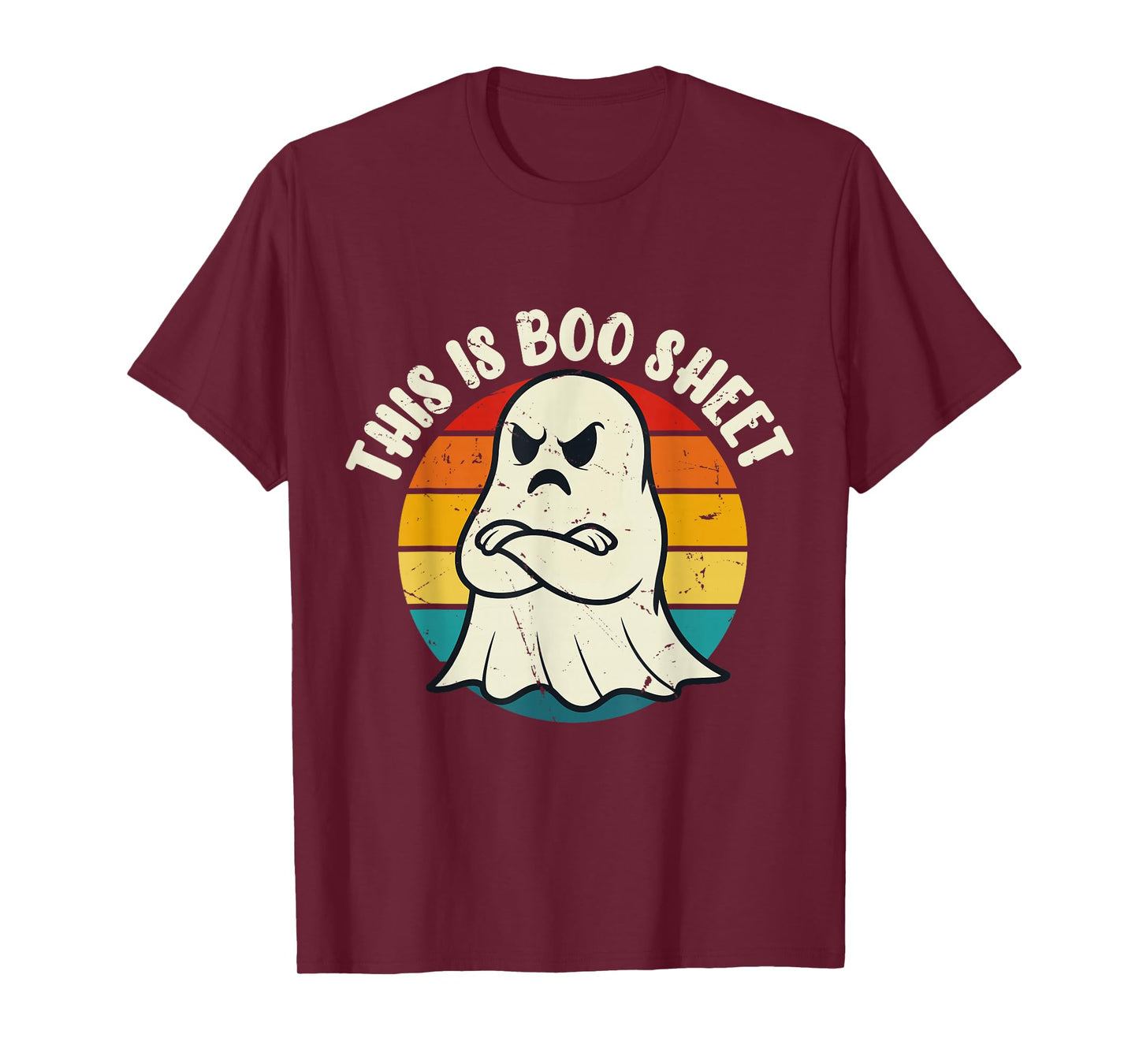 This is Boo Sheet Ghost Retro Halloween Costume Men Women T-Shirt