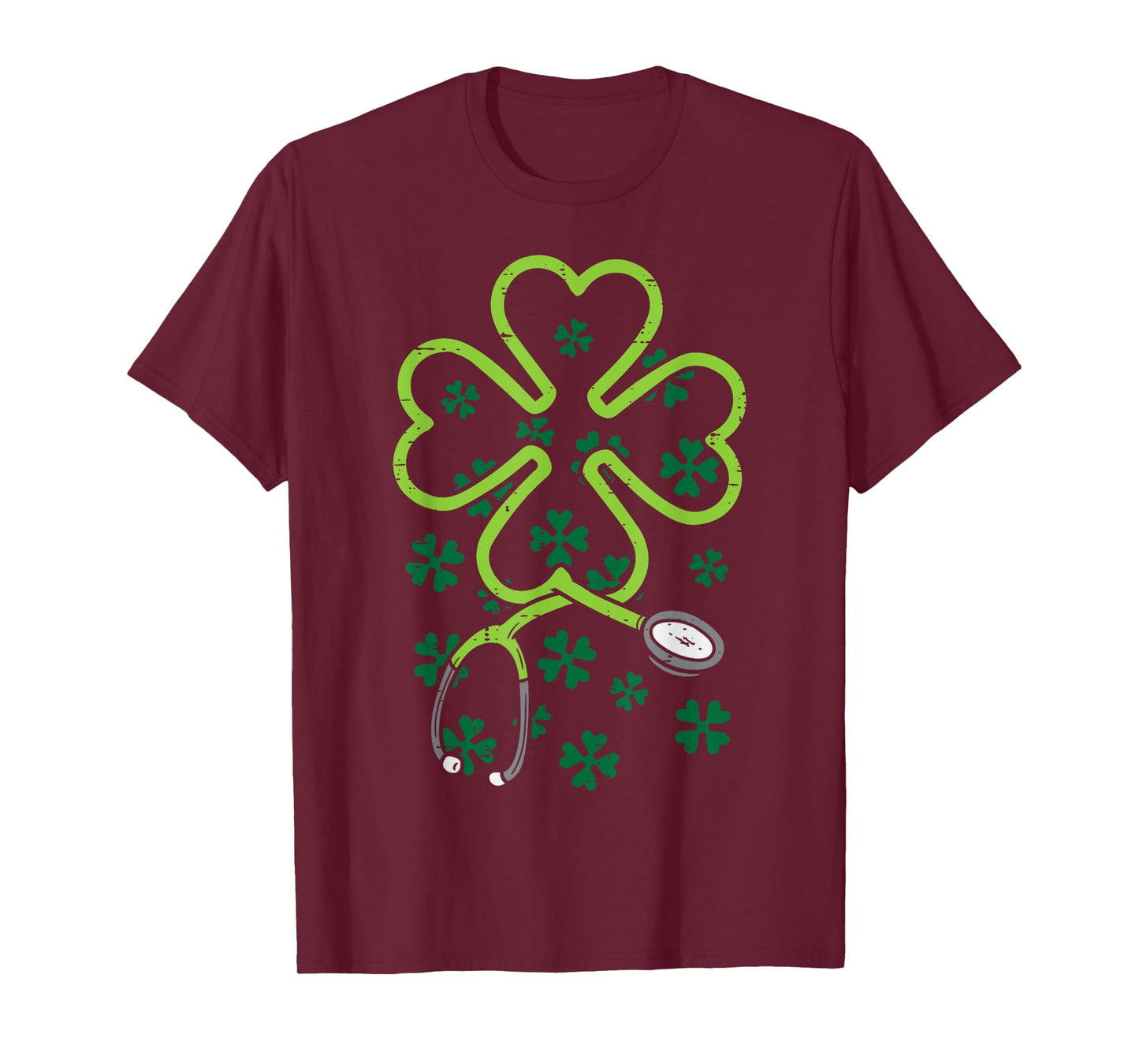 Shamrock Stethoscope Scrub Nurse St Patricks Day RN Women T-Shirt