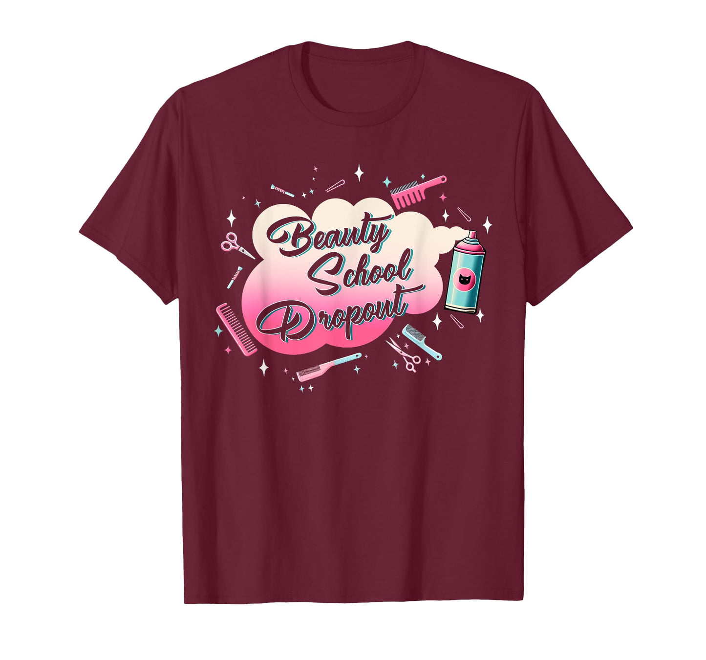 Classic Funny Halloween Horror Beauty School Outfit Drop Out T-Shirt