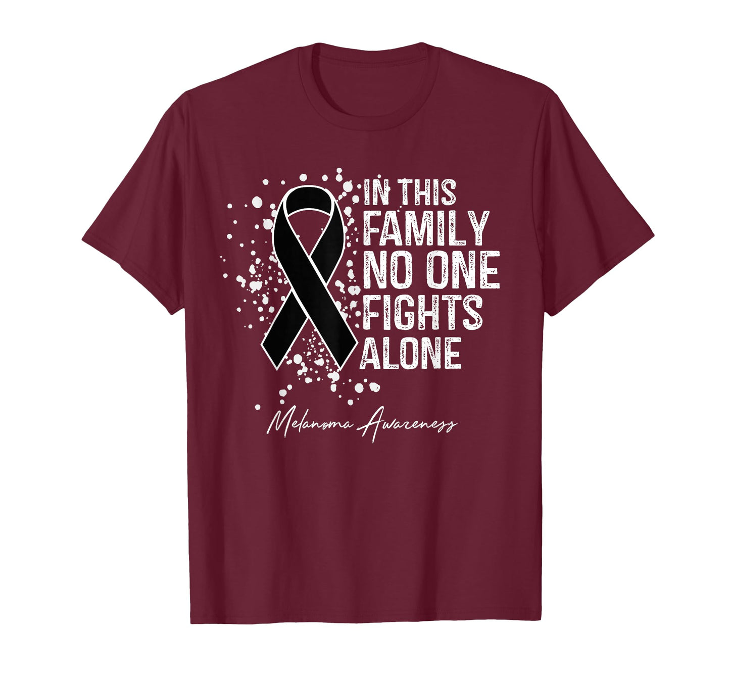 In This Family No One Fights Alone Shirt Melanoma Awareness T-Shirt