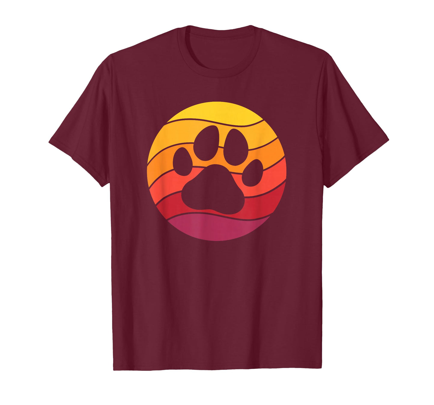 Dog Paw Retro Style Vintage T-Shirt