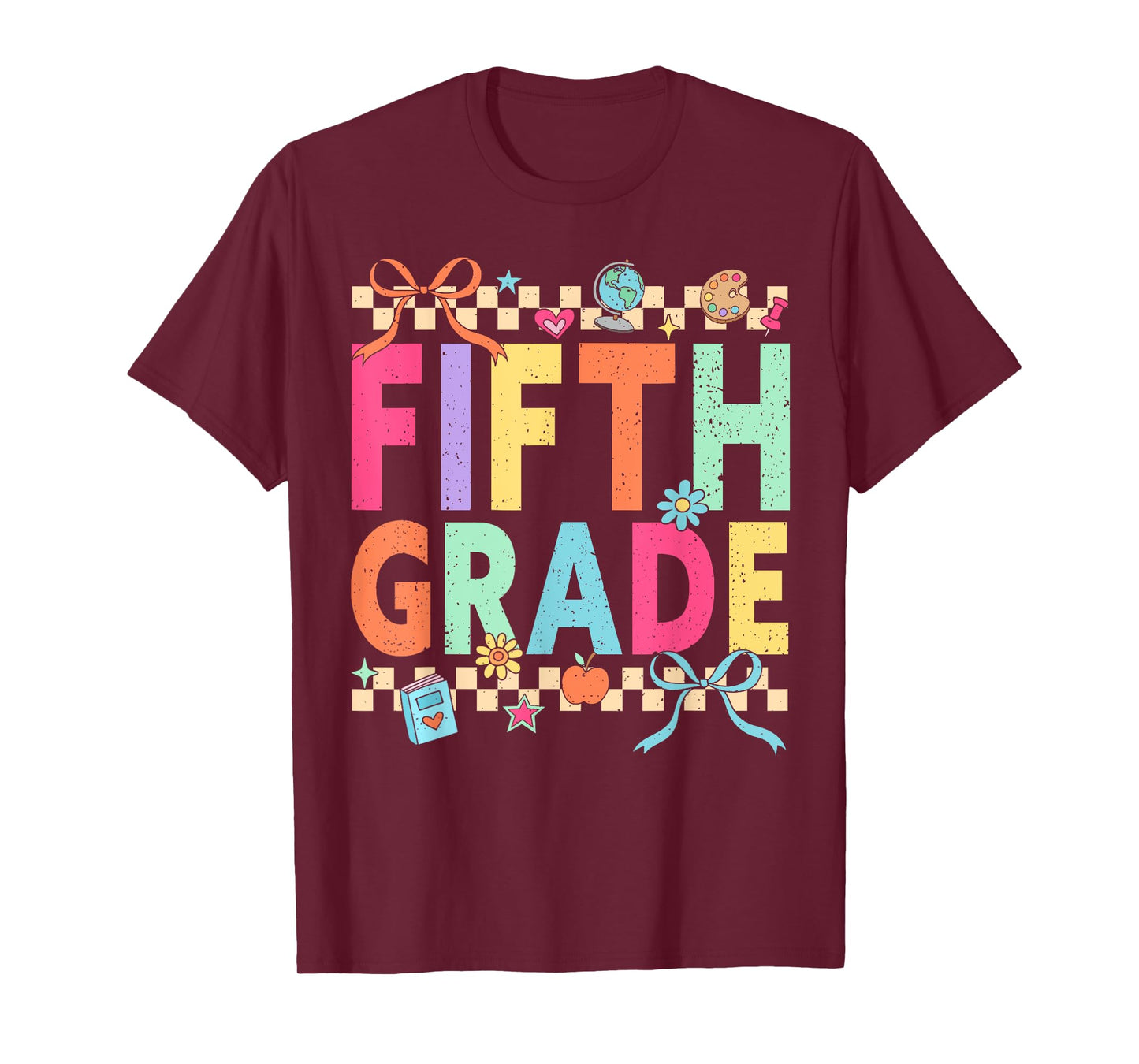 Retro Fifth Grade Back To School 5th Grade Teacher Girl Boy T-Shirt