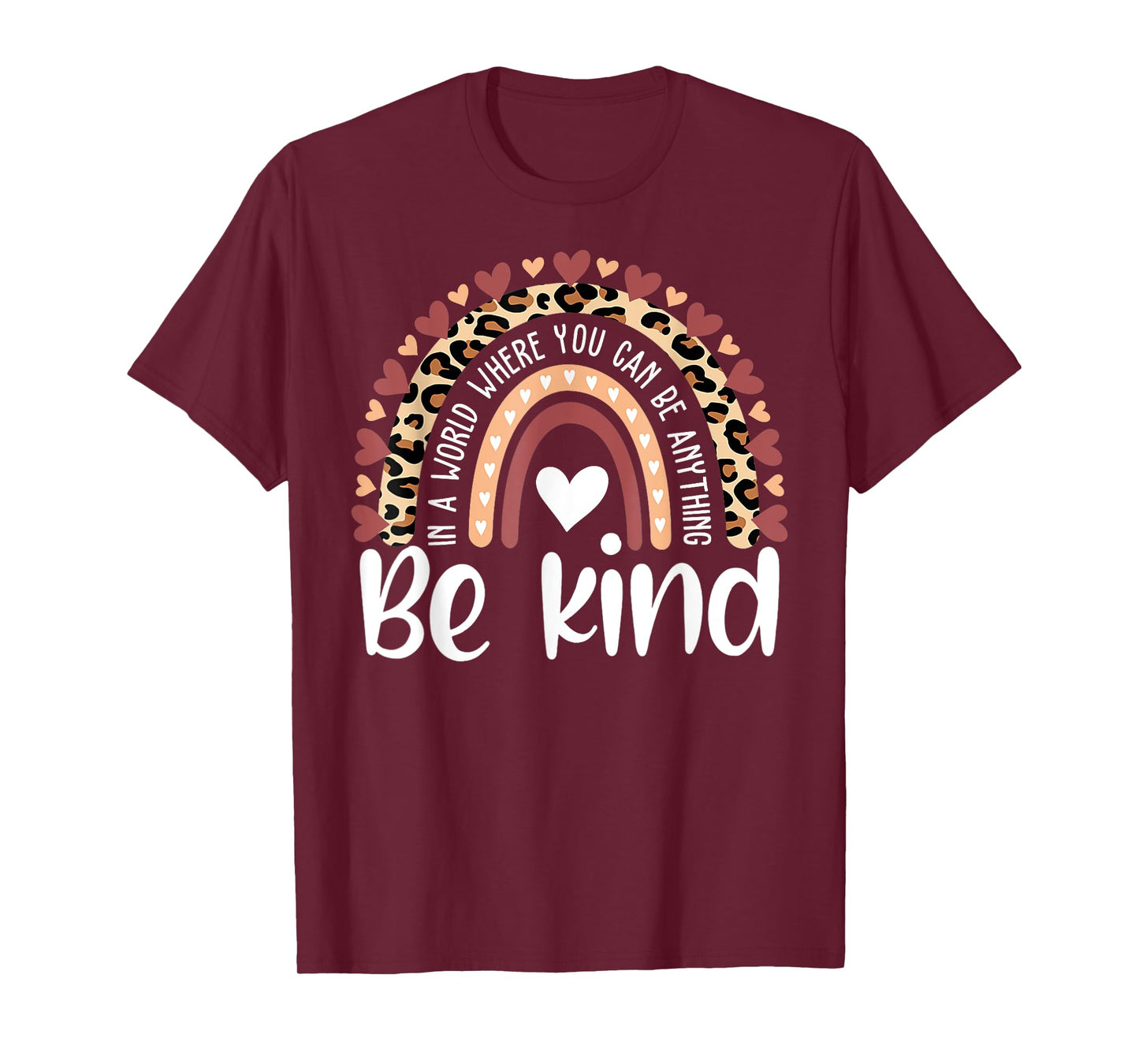 Unity Day Orange Anti Bullying Leopard Rainbow Kids Girls T-Shirt