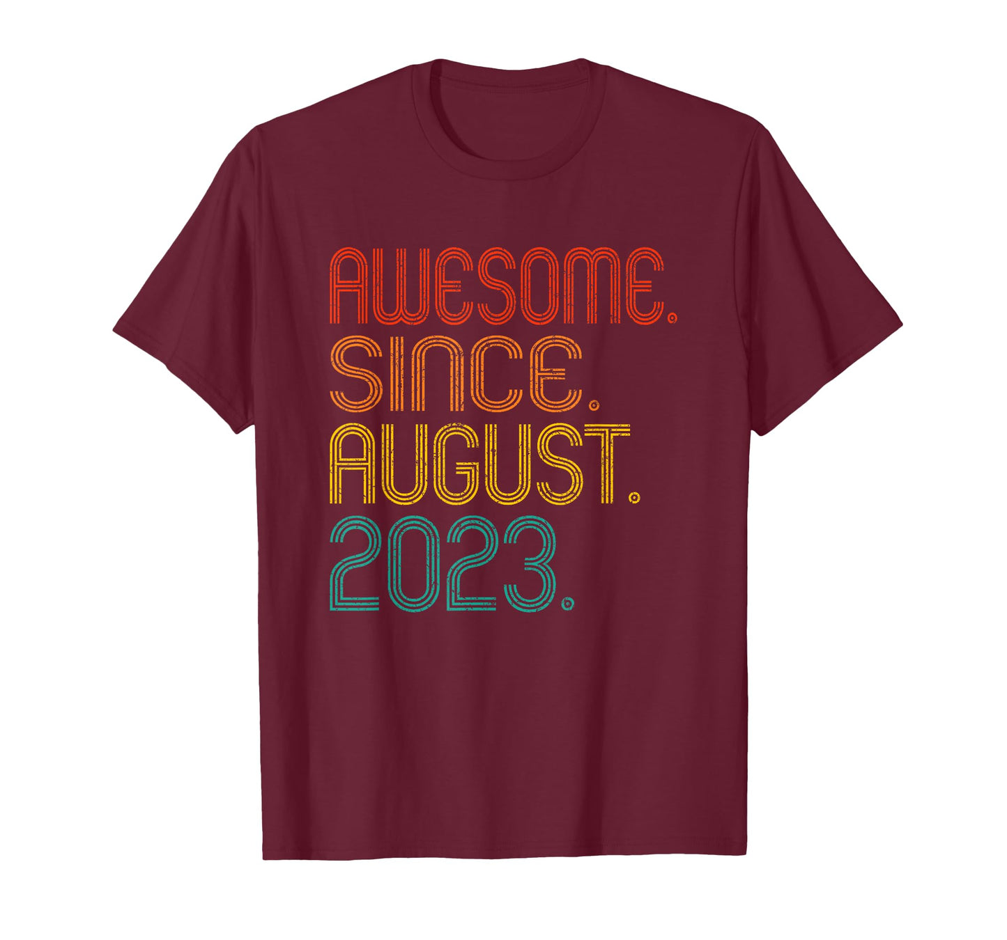 Awesome Since August 2023 Birth Of Birthday 2023 Vintage T-Shirt