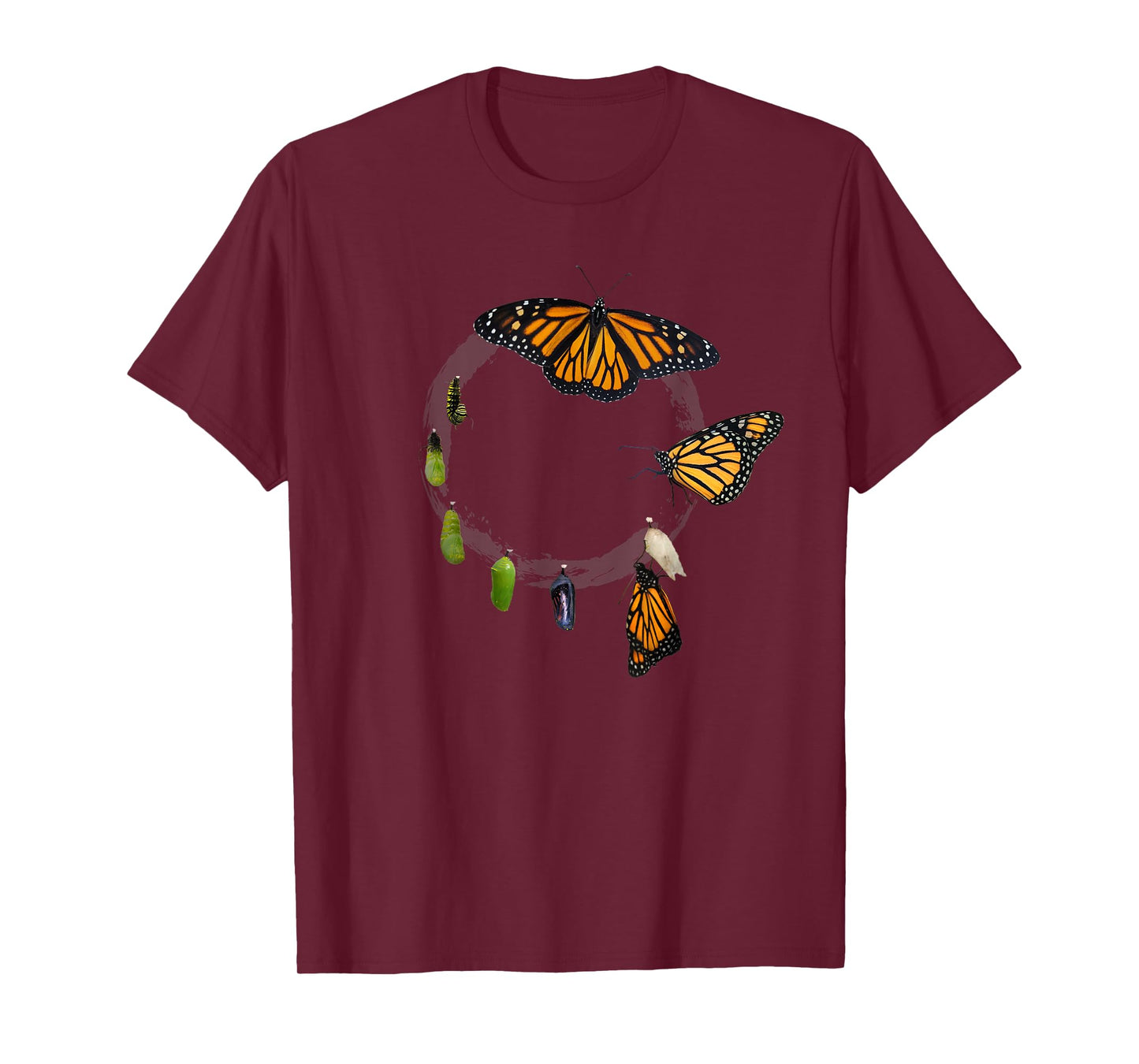Monarch Butterfly Chrysalis Cycle Nature Lover Gift T-Shirt
