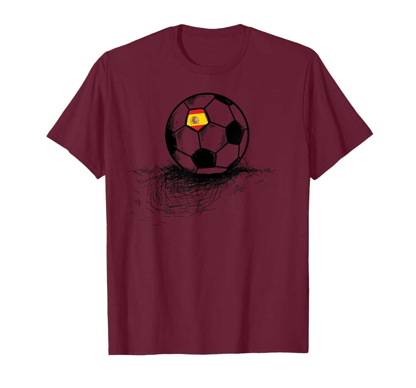Spain Soccer Ball Flag - Spanish Football Soccer T-Shirt