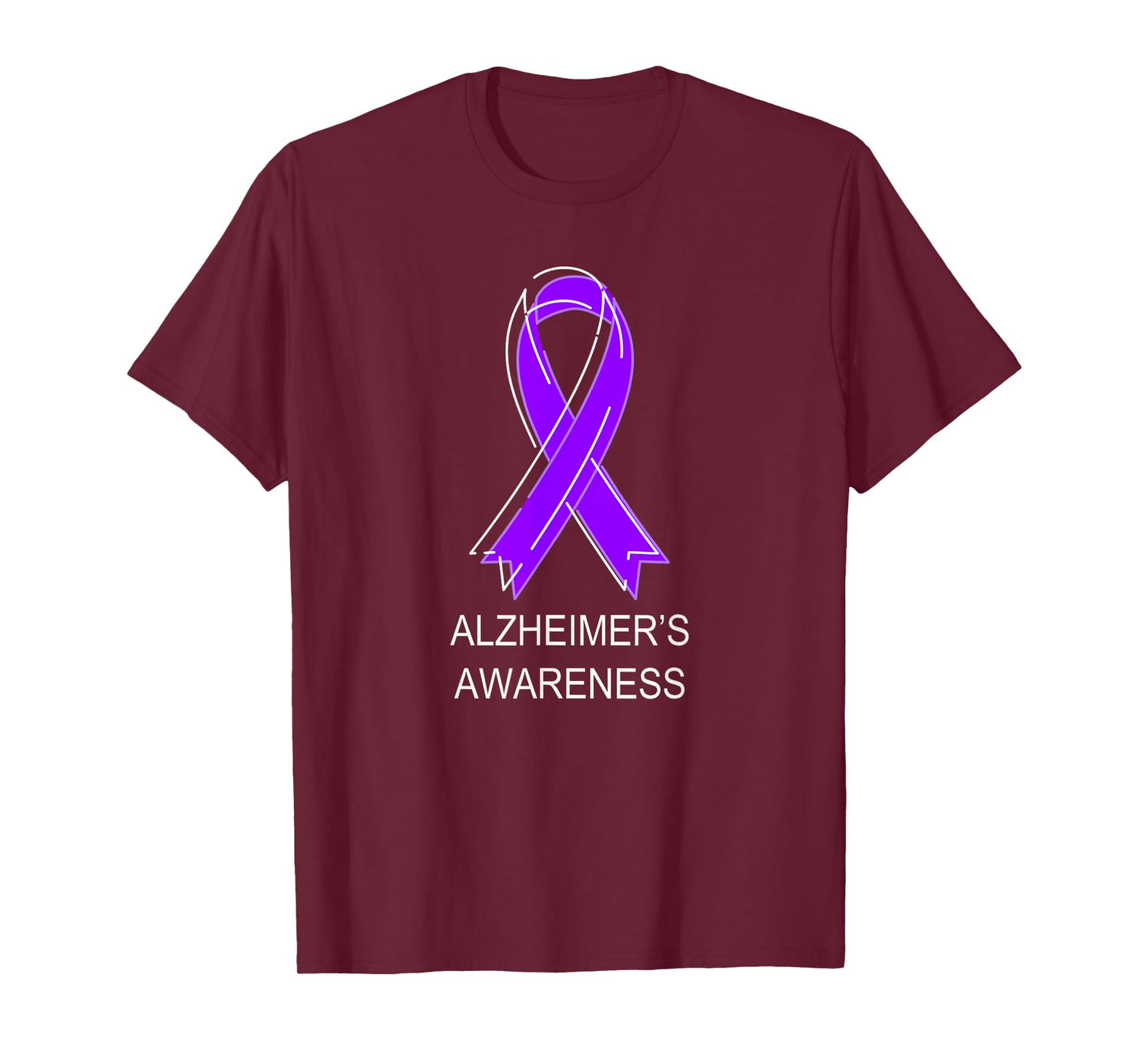 Alzheimer's Awareness Purple Ribbon T-Shirt