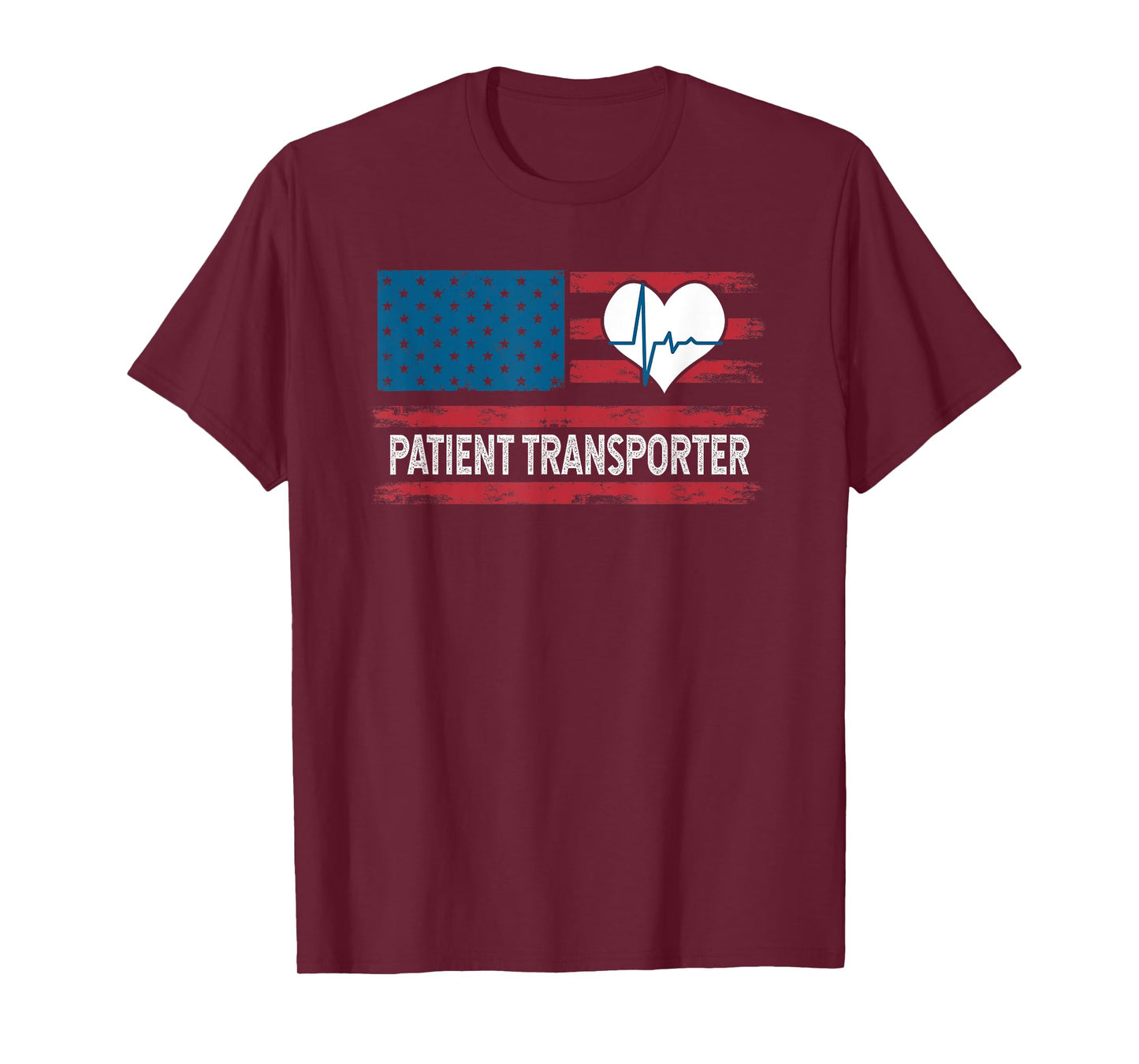 Patriotic Patient Transporter USA Flag T-Shirt for Women Men