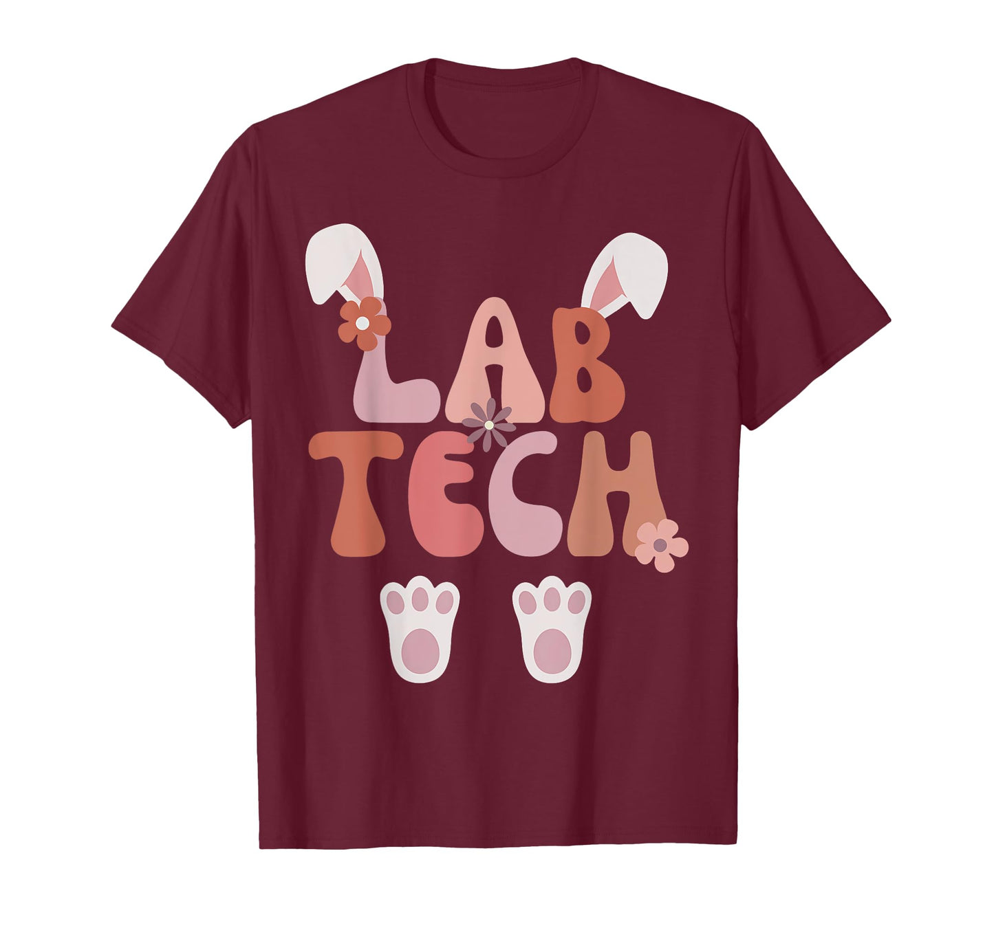 Lab Tech Bunny Easter Laboratory Scientist Easter Teacher T-Shirt