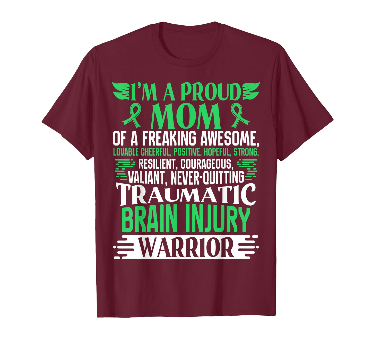 Traumatic Brain Injury Awareness Ribbon Mom TBI Gift T-Shirt