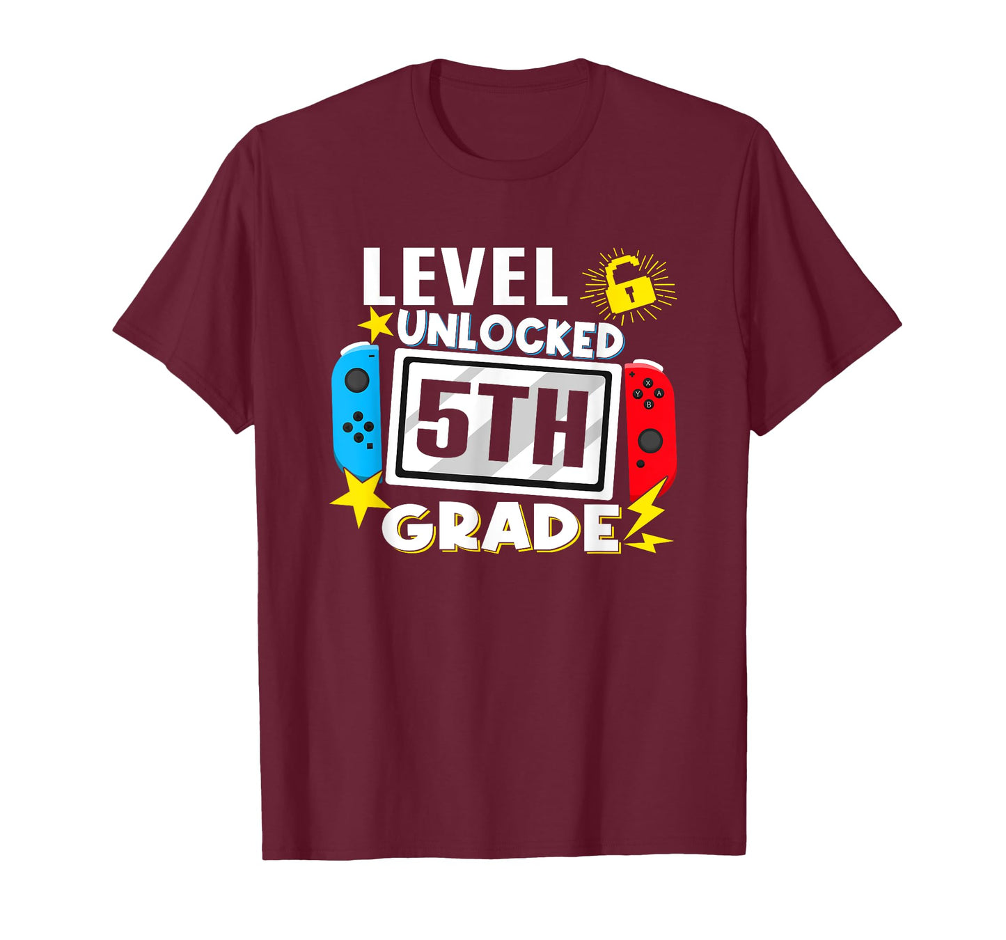 First Day Of 5th Grade Level Unlocked Game Back To School T-Shirt