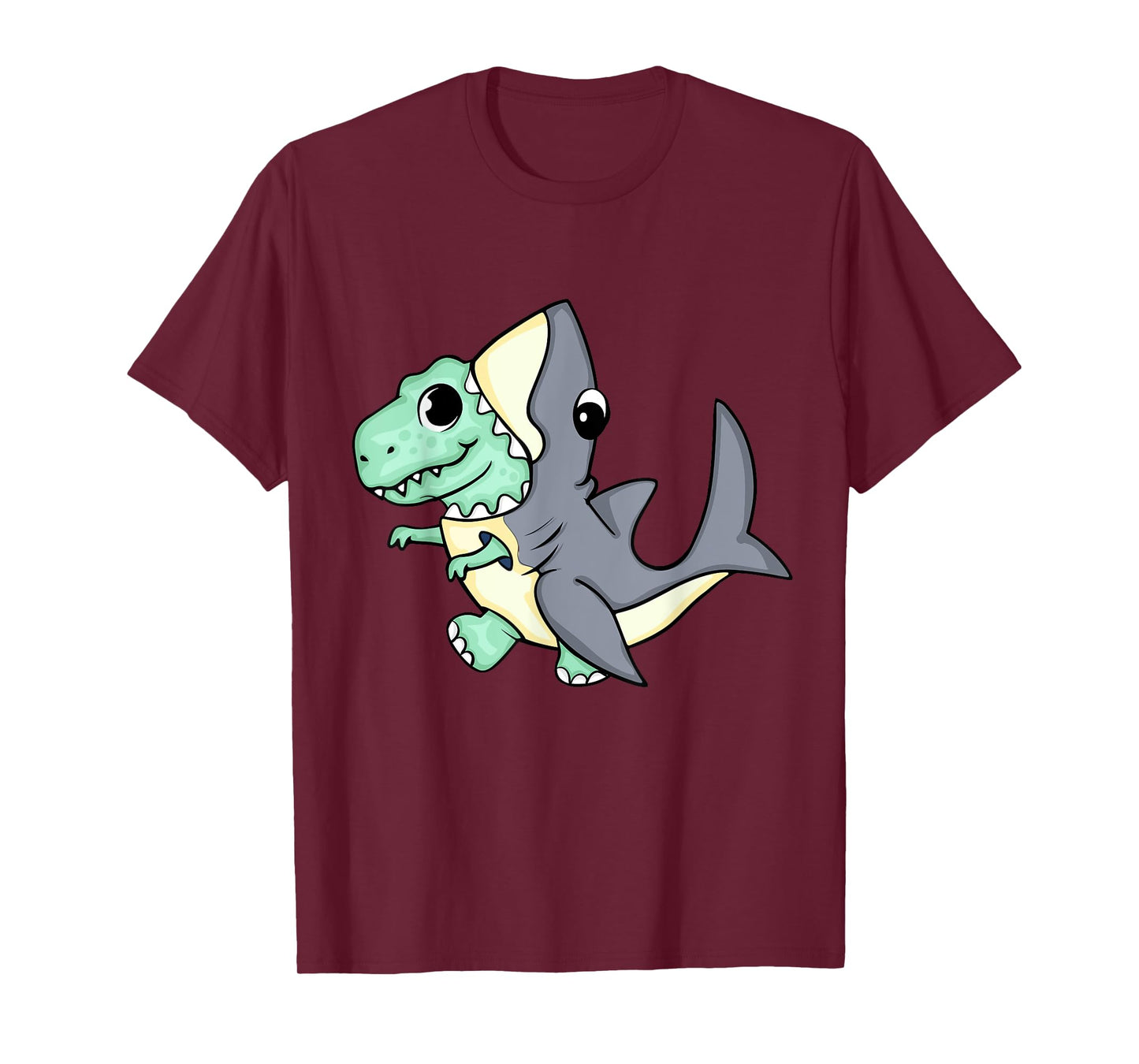 Cute Dinosaur In Shark Costume Kids Dinosaur T-Shirt