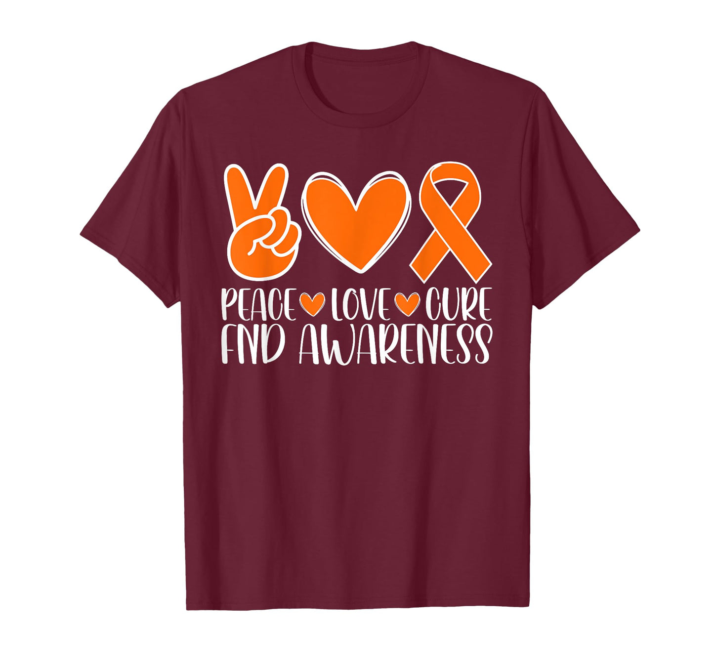 FND Awareness Peace Love Cure T-Shirt