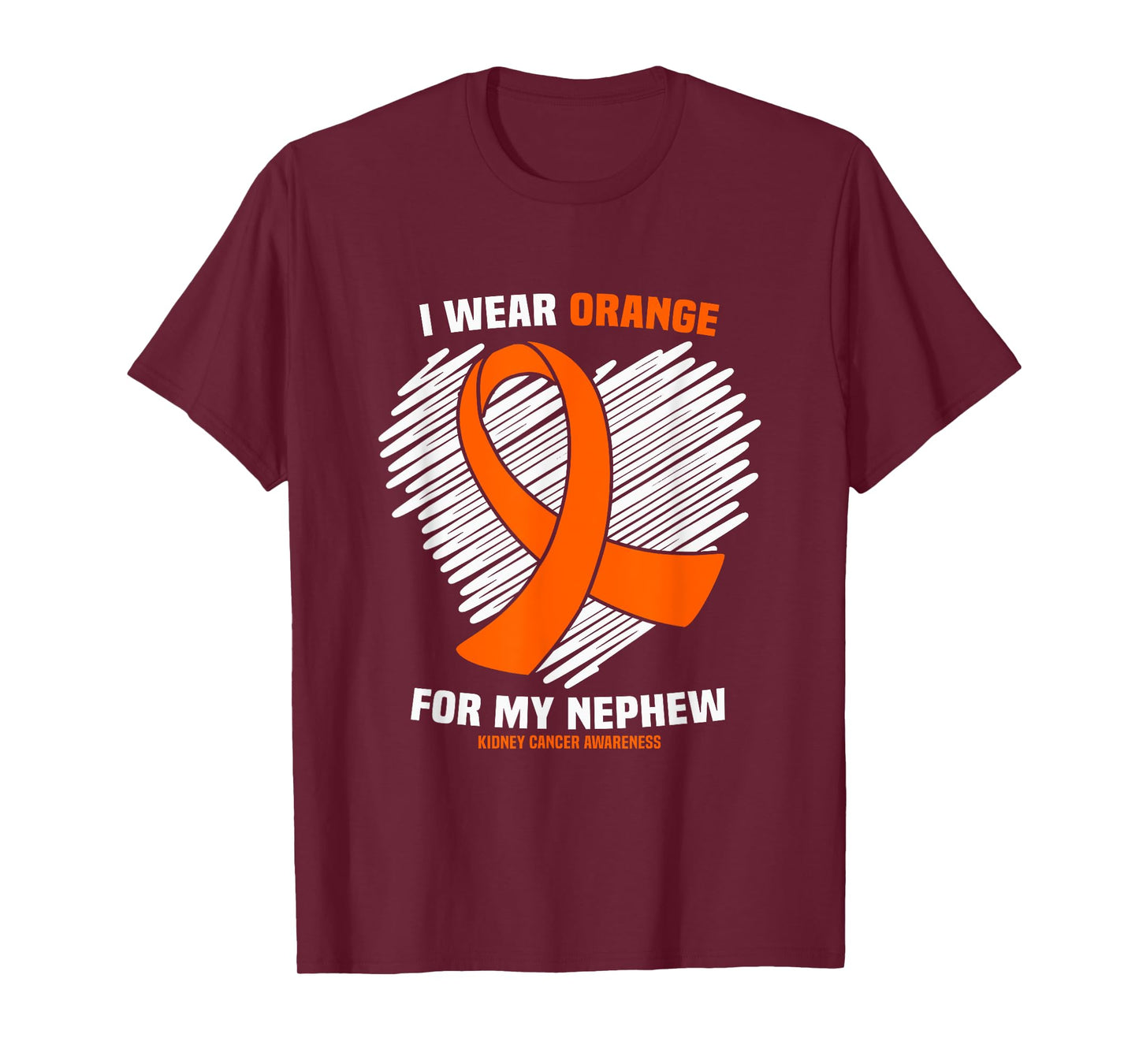 I Wear Orange For My Nephew Kidney Cancer Awareness T-Shirt