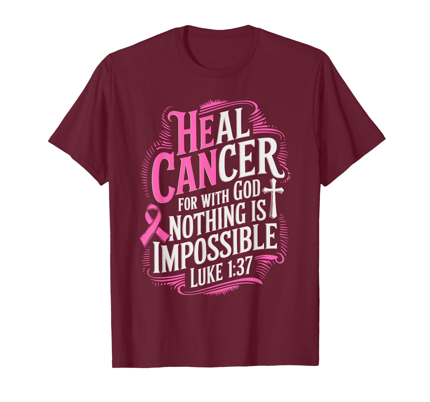 Heal Cancer Survivor Breast Cancer Awareness T-Shirt