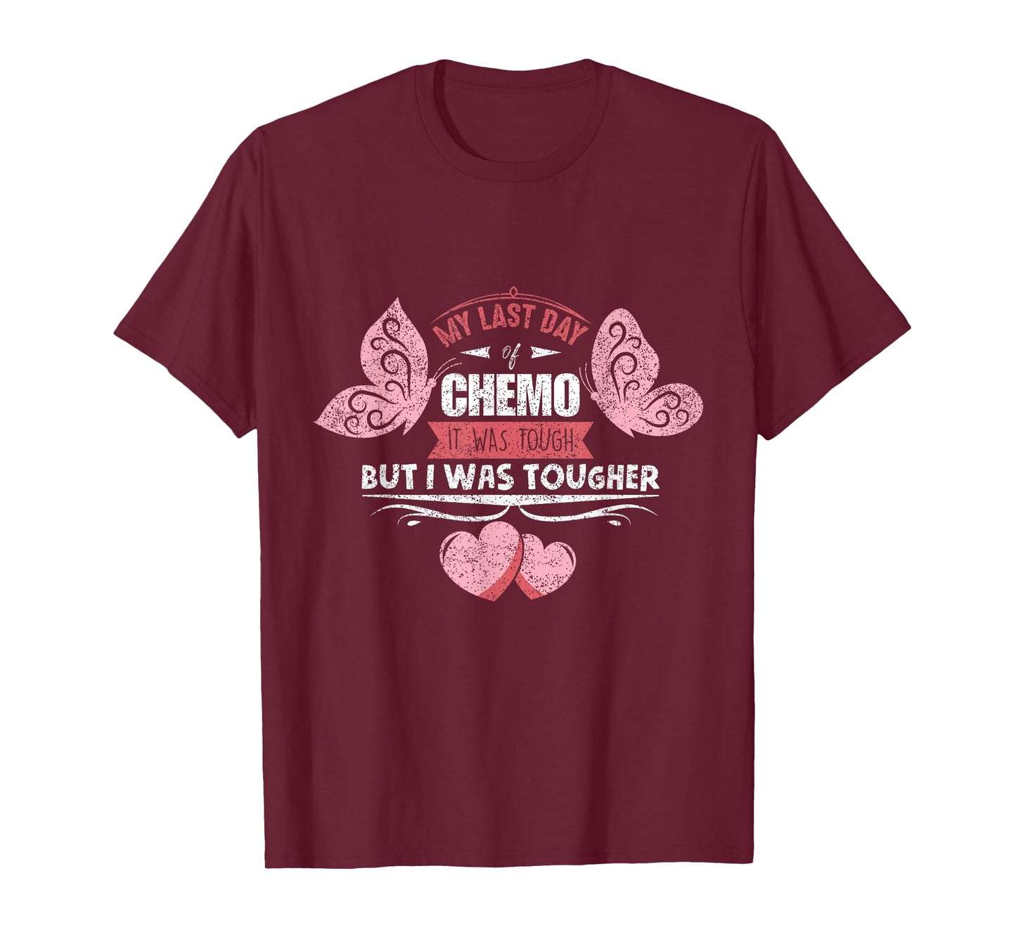 Last Chemo Day Gift Serious Illness Warrior - Women's Classic Crew Neck T-Shirt - Black - Small - Short Sleeve - Lace Embellishment