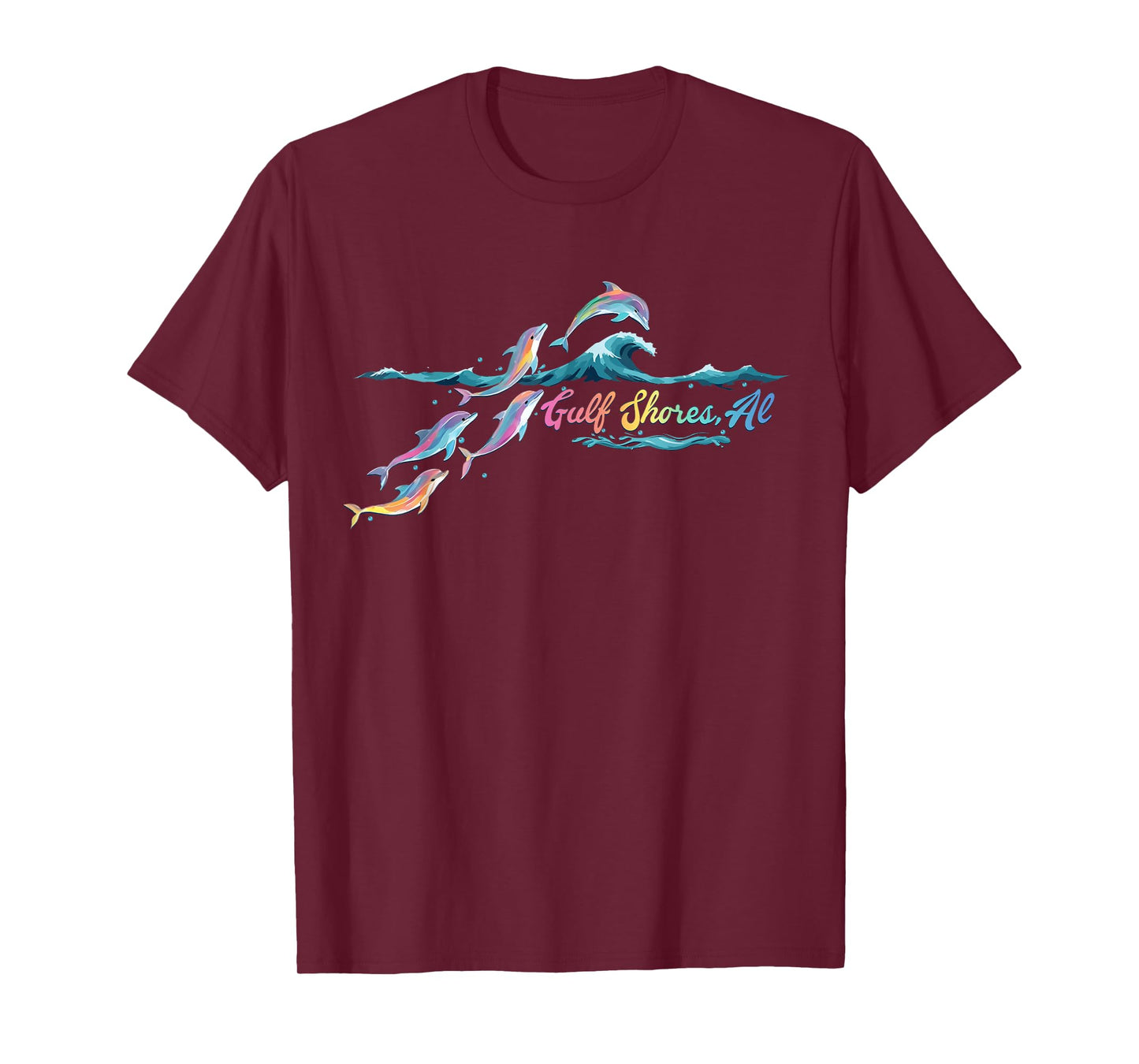 Gulf Shores Alabama Colorful Dolphin Lover Beach Gifts T-Shirt