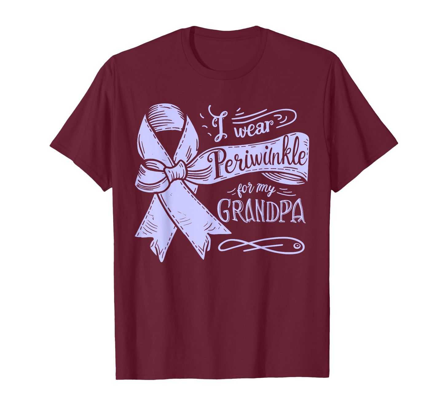 I Wear Periwinkle For My Grandpa Esophageal Cancer Awareness T-Shirt