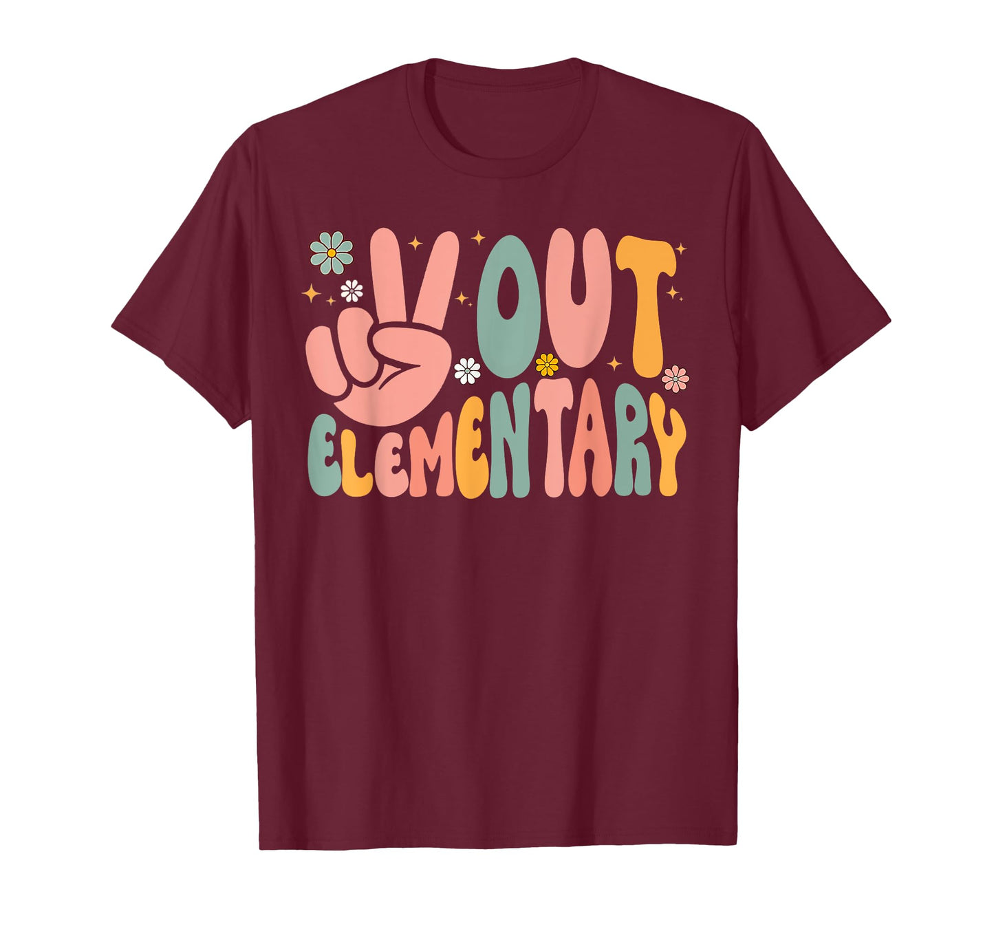 Peace Out Elementary Last Day of School Elementary Graduate T-Shirt