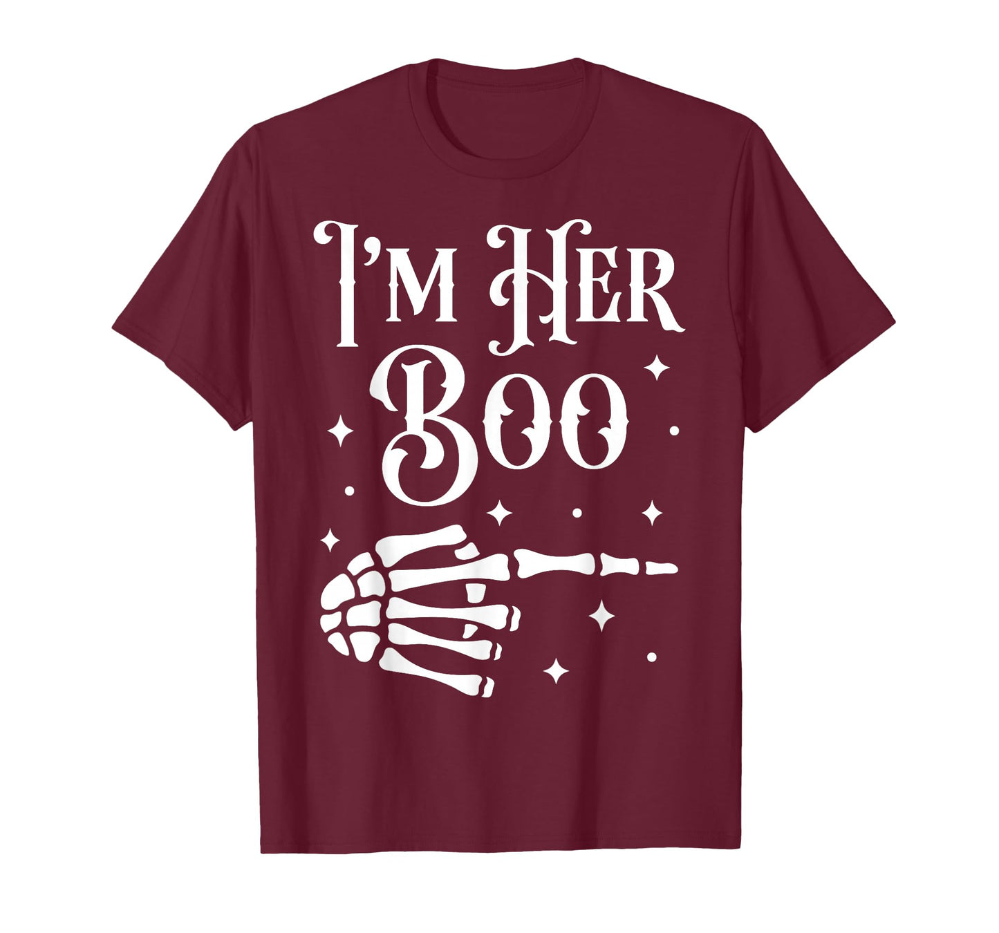 I’m Her Boo I’m His Ghoul Halloween Couple Matching Skeleton T-Shirt