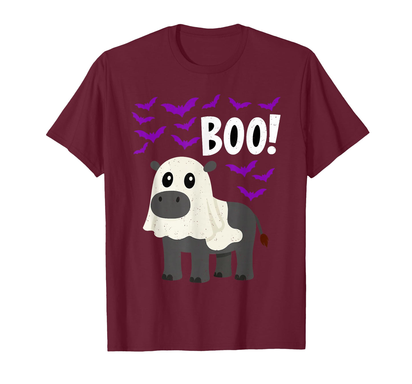 Boo Ghost Hippo Halloween Funny Zoo Animal Wildlife Spooky T-Shirt