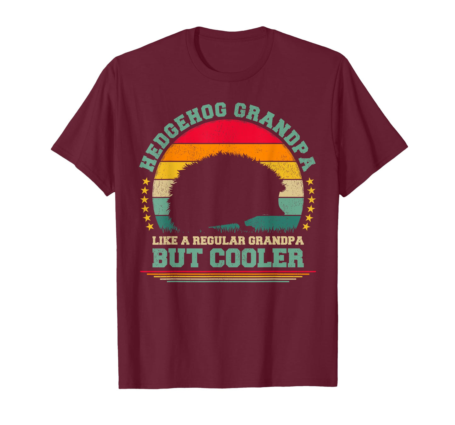 Hedgehog Lover Funny Vintage Hedgehog Grandpa Father's Day T-Shirt