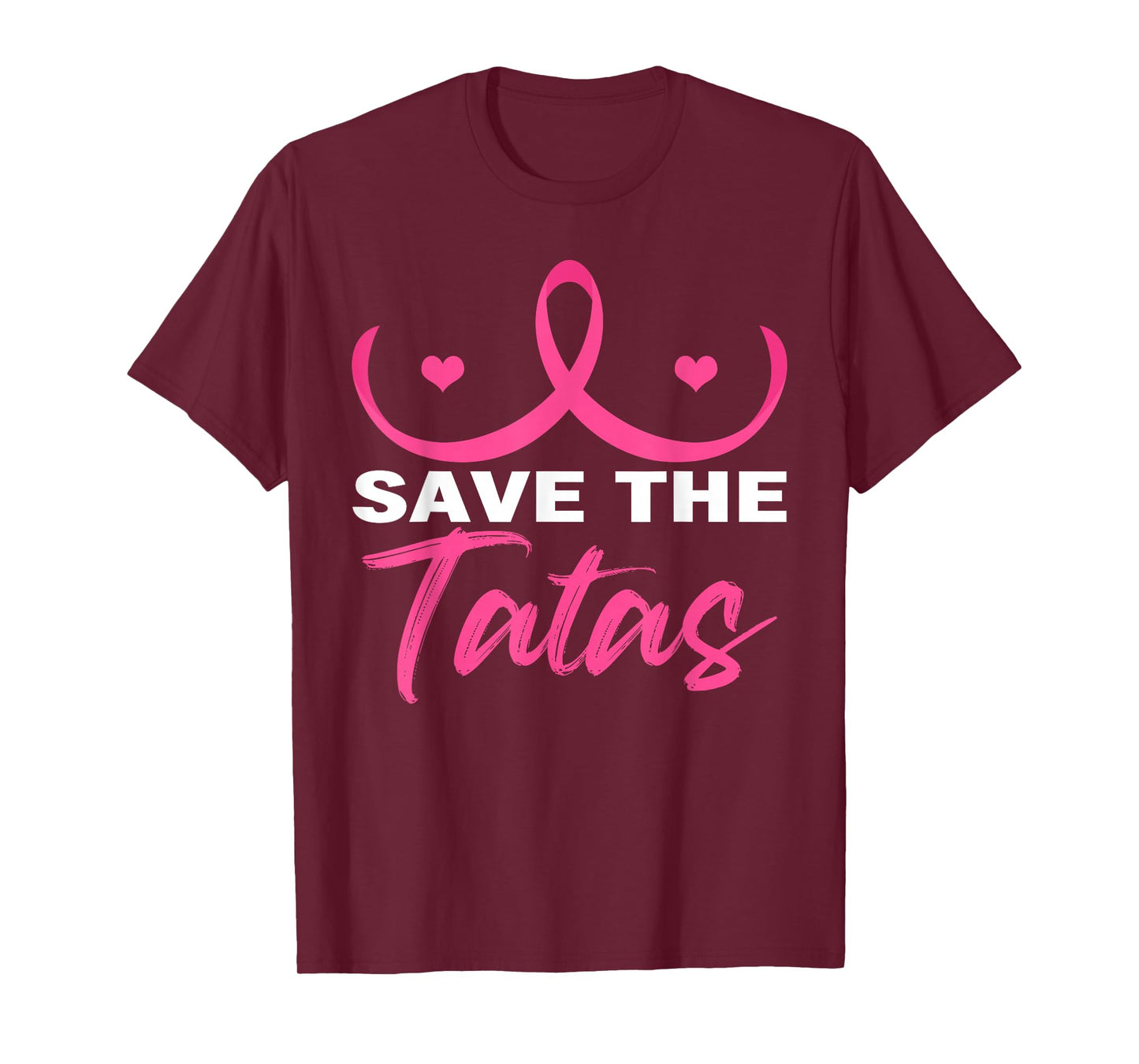 Save The Tatas Breast Cancer Awareness Day Pink Ribbon Boobs T-Shirt