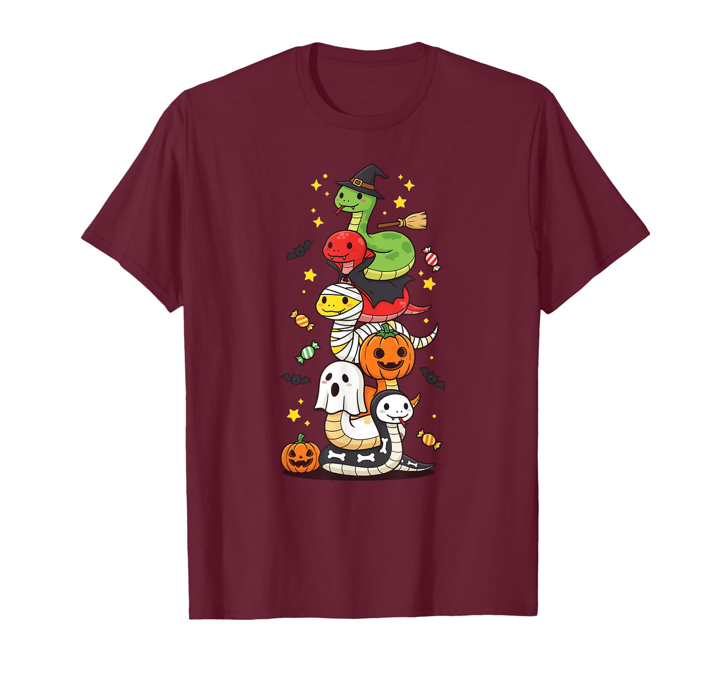 Funny Snake Witch Vampire Ghost Halloween Kids Mens Womens T-Shirt
