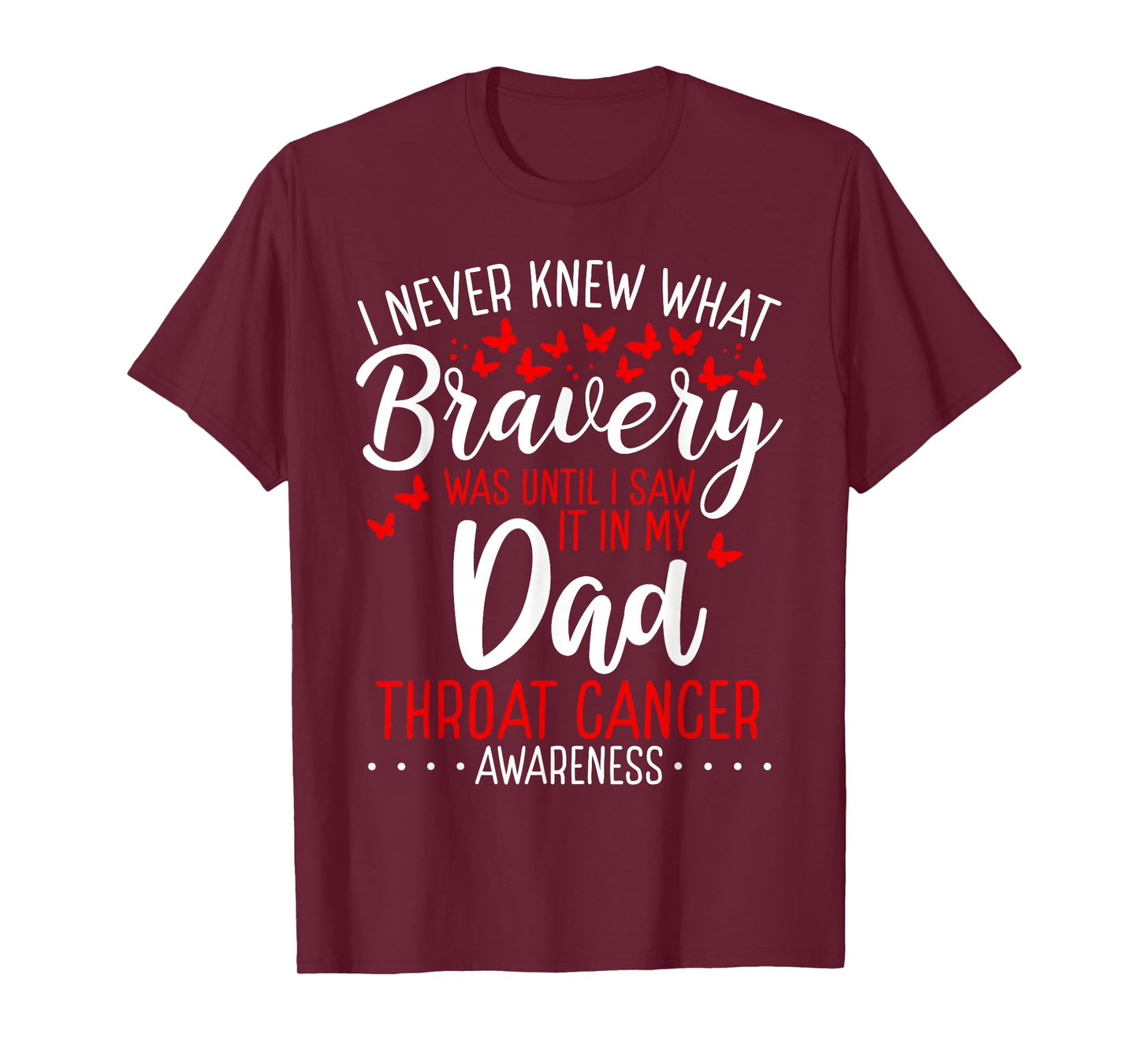 Throat Cancer Awareness Dad Fathers Day Warrior Survivor T-Shirt