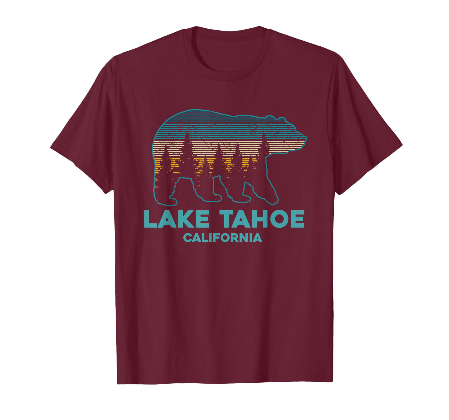 Lake Tahoe Vintage California Grizzly Bear Souvenir Gift T-Shirt