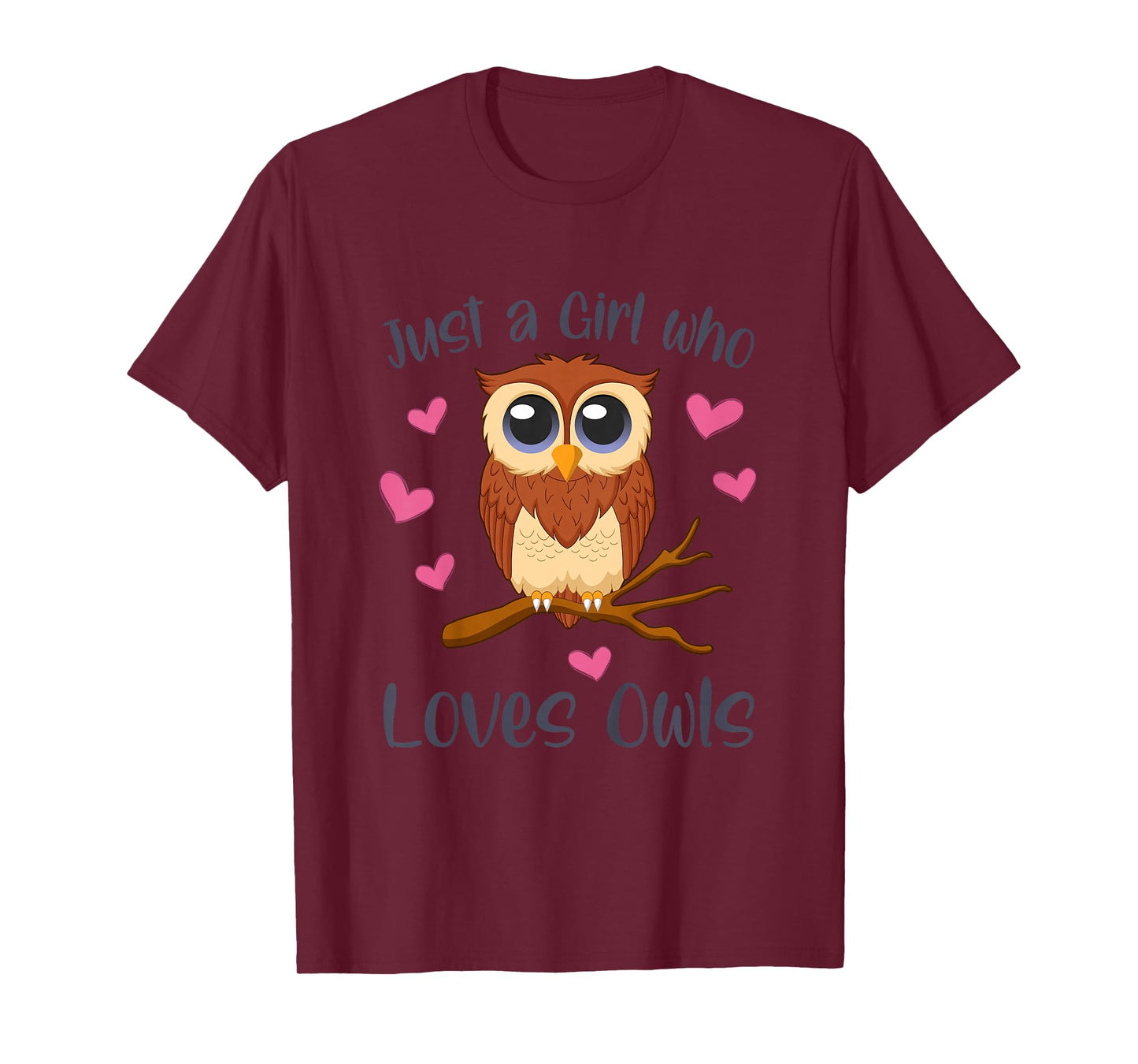 JUST A GIRL WHO LOVES OWLS Funny Owl Lover Toddler Girl Kids T-Shirt