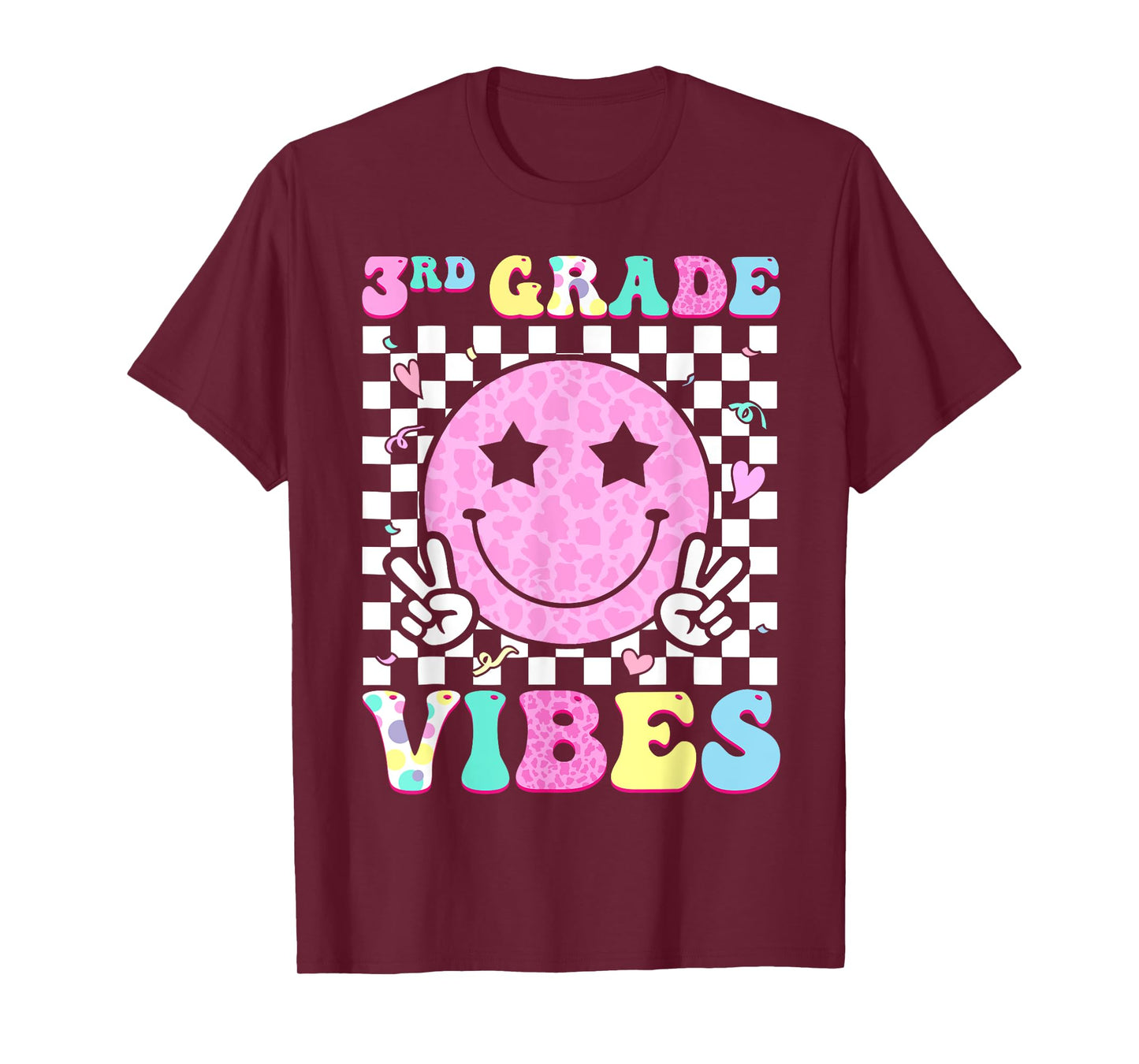 3rd Grade Vibes Groovy Back to School Third Grade Girls Kids T-Shirt