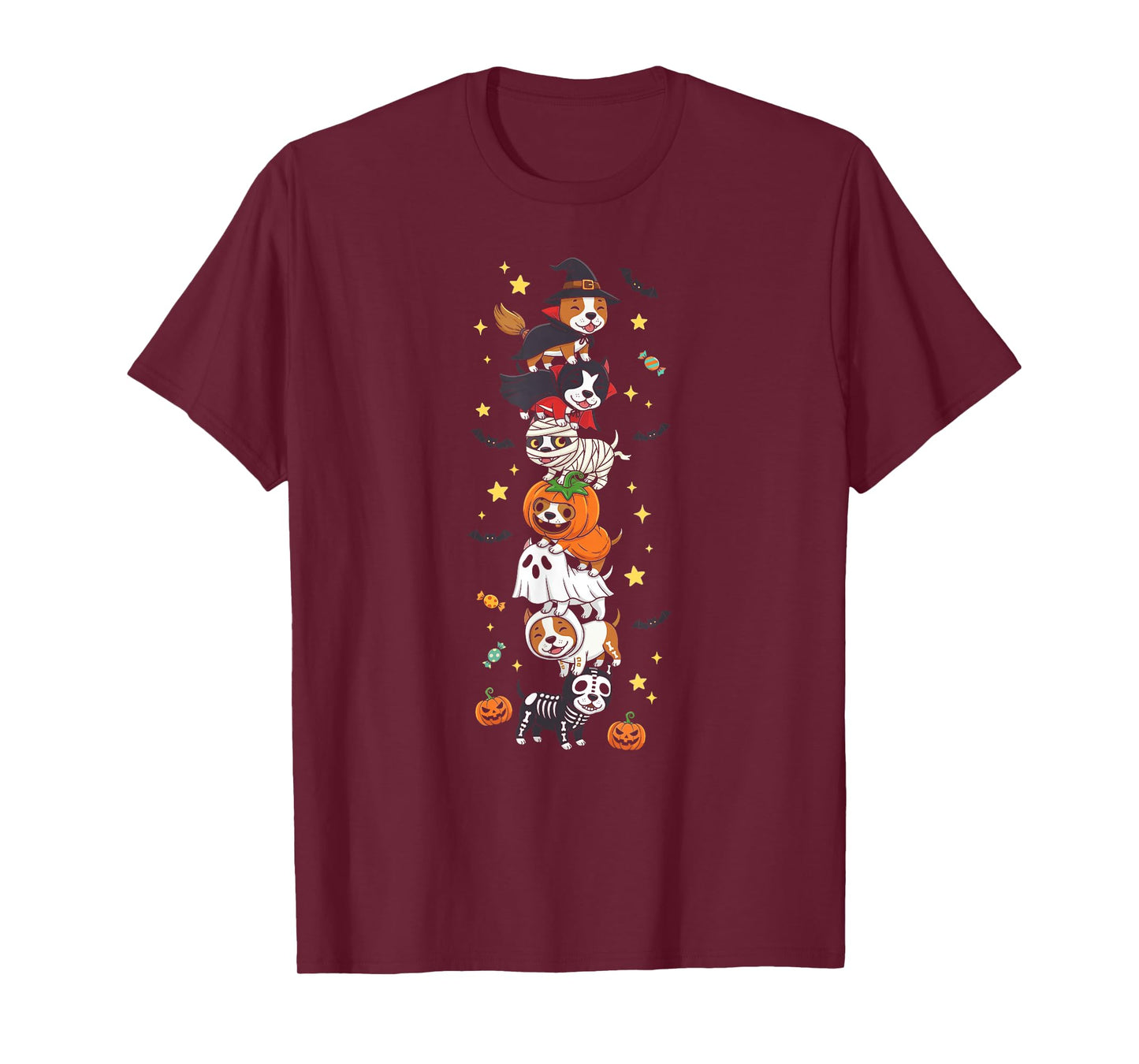 American Staffordshire Terrier Halloween Kids Mens Womens T-Shirt