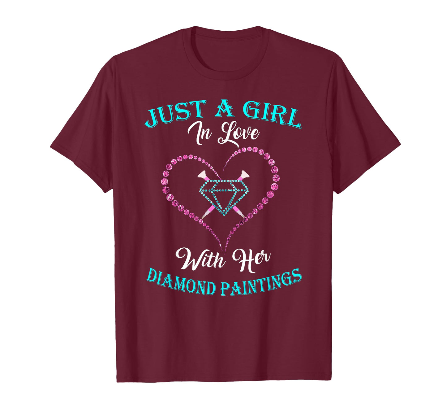 Just Girl With Diamond Painting For Diamond Painting Lover T-Shirt