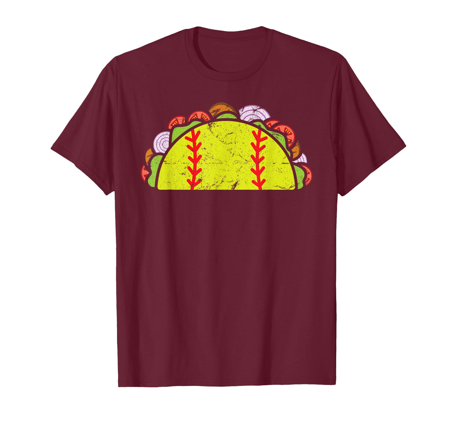 Taco Softball Funny Cinco De Mayo Softball Player Taco Lover T-Shirt