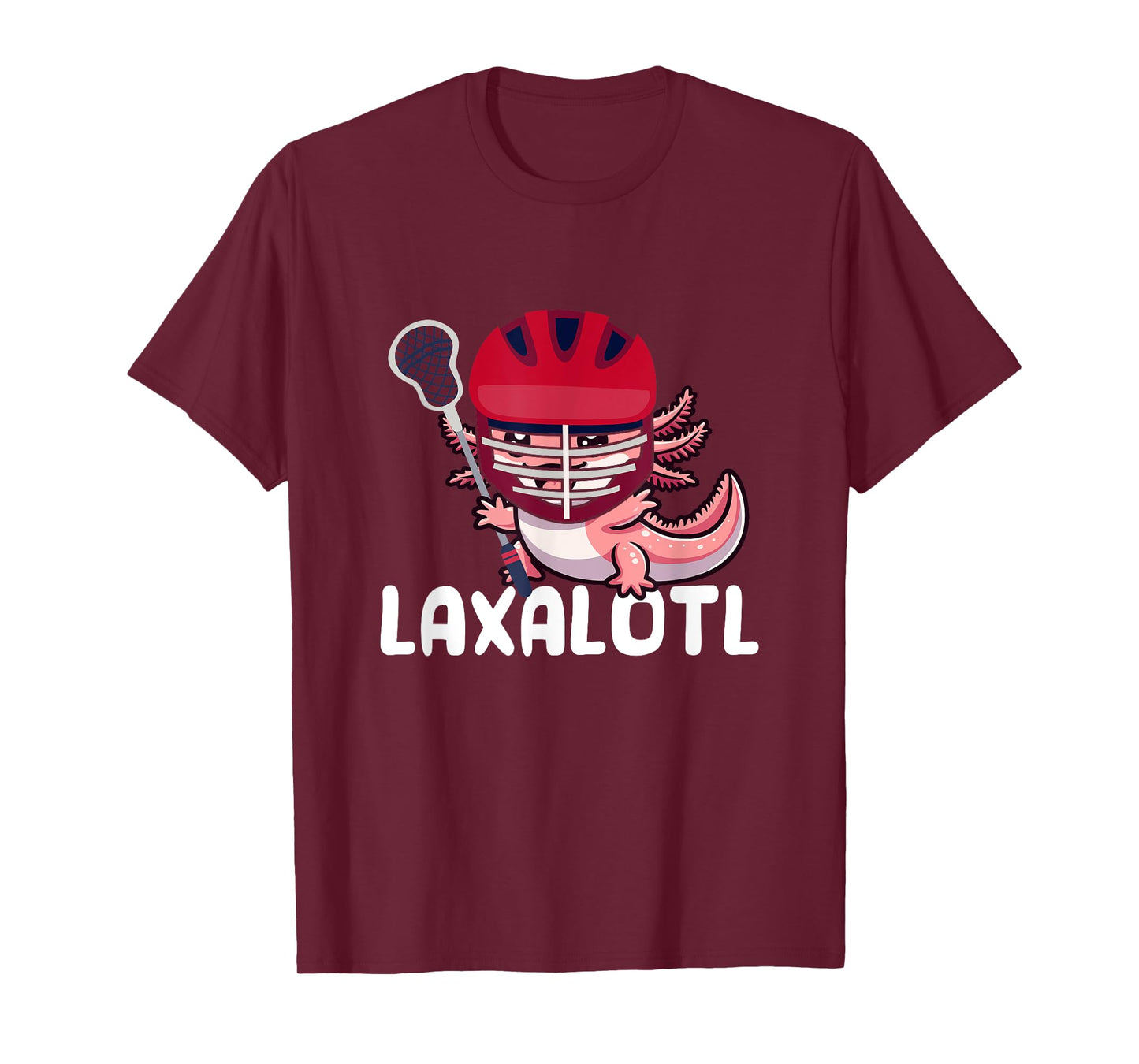 Funny Lacrosse LAX Laxalotl Axolotl Lacrosse Player Athlete T-Shirt