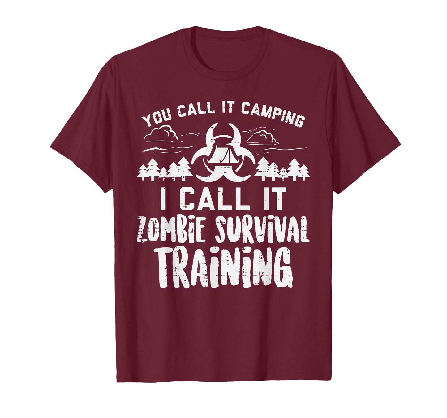 Camping Zombie Survival Training Funny Adventure Camper T-Shirt