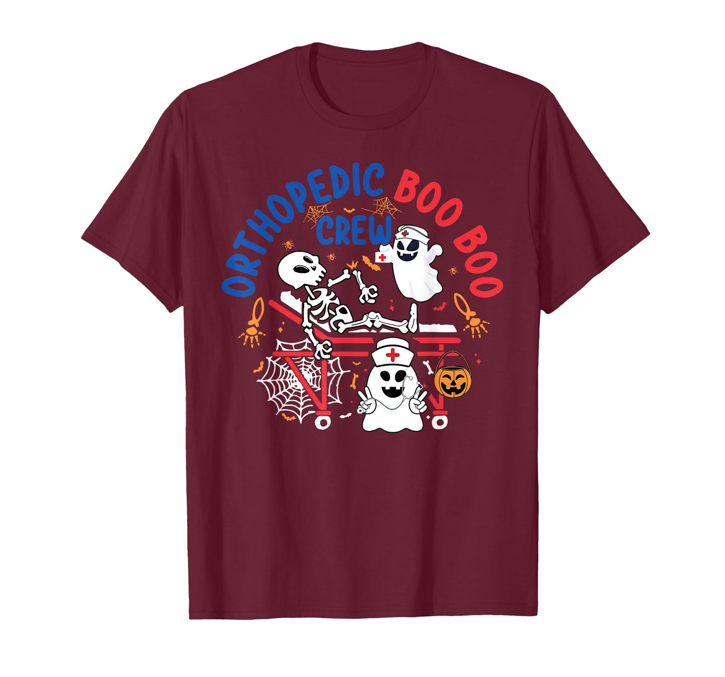 Orthopedic Boo Crew Skeleton Ghost Ortho Nurse Halloween T-Shirt