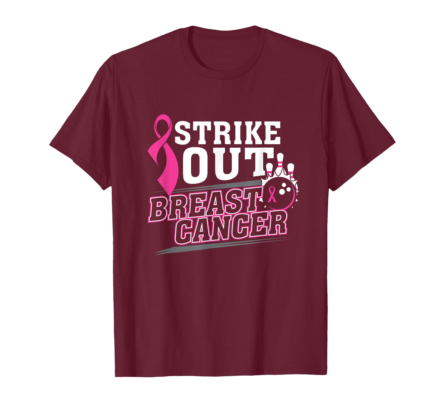 Breast Cancer Awareness Bowling Team T-shirt T-Shirt