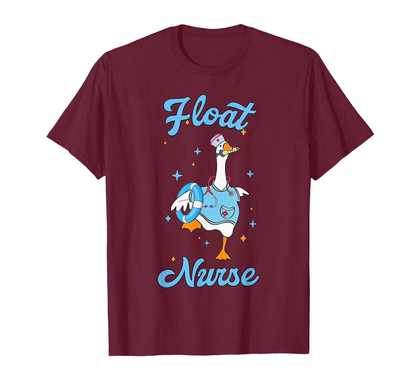 Float Nurse Registered Cute Silly Goose Emergency Department T-Shirt