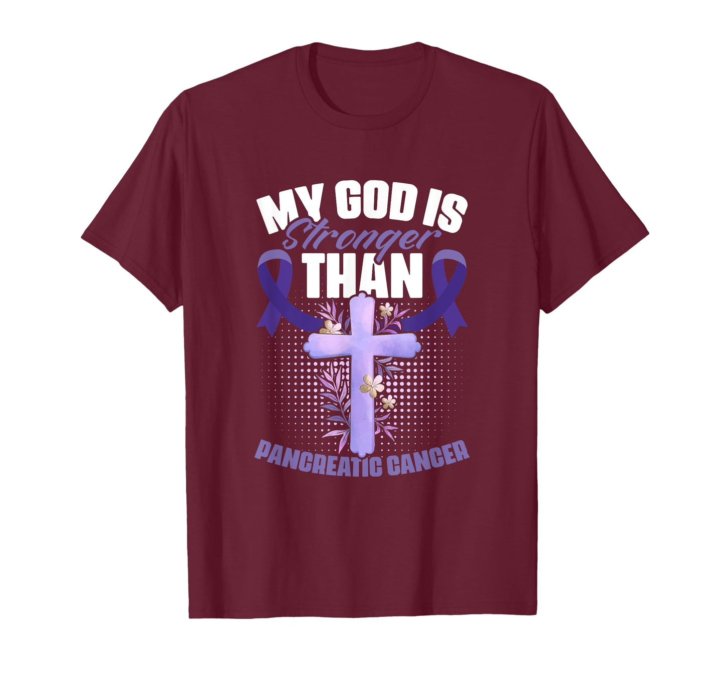 God Stronger Pancreas Survivor Pancreatic Cancer Awareness T-Shirt