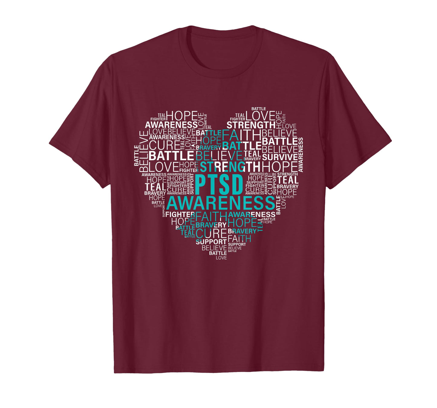 PTSD Awareness Fightining Hope Support Strong Warrior T-Shirt