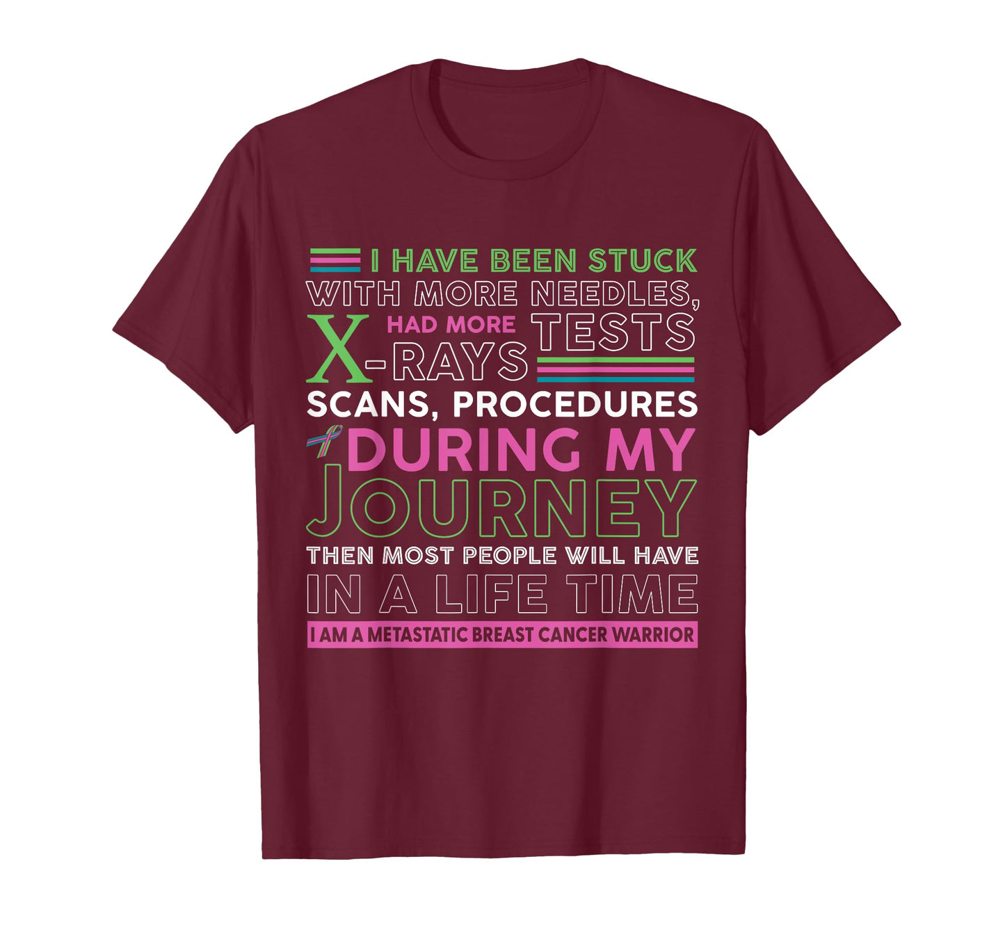 My Cancer Journey Scans Metastatic Breast Cancer Warrior T-Shirt