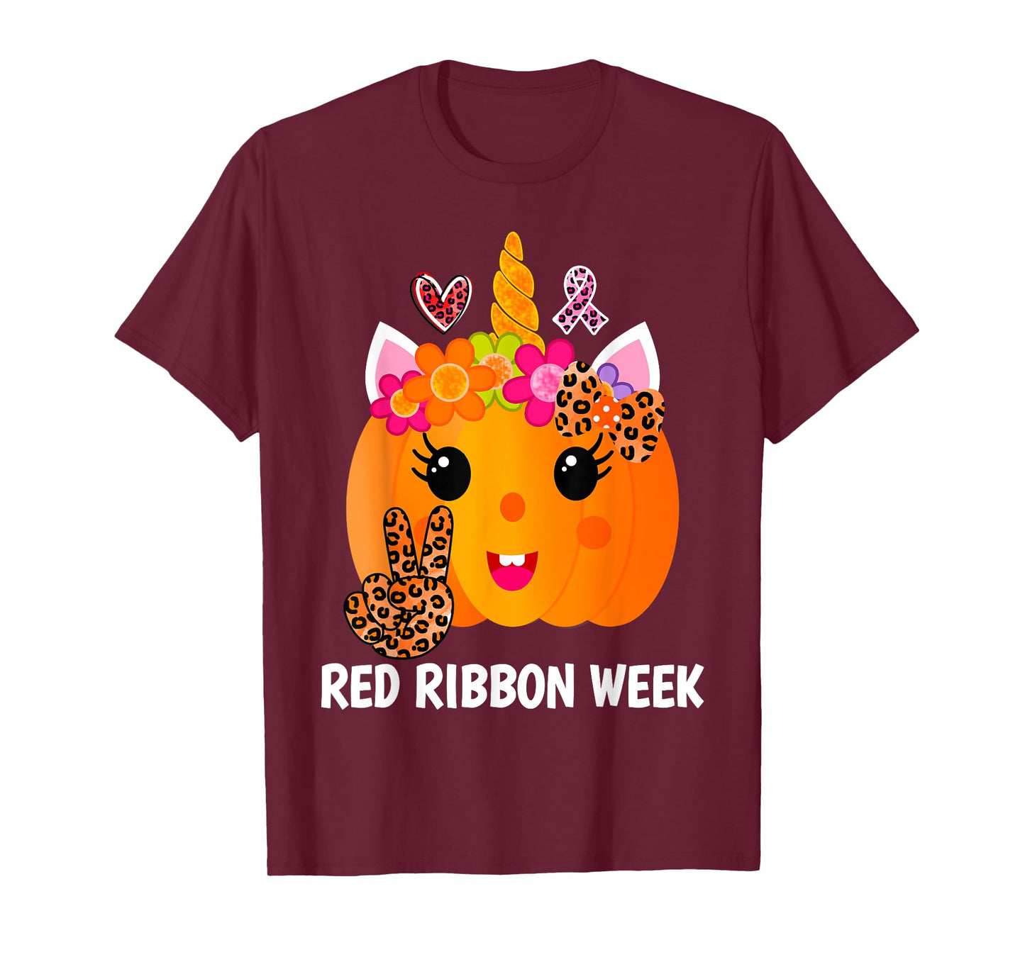 We Wear Red For Red Ribbon Week Awareness Red Ribbon Week T-Shirt