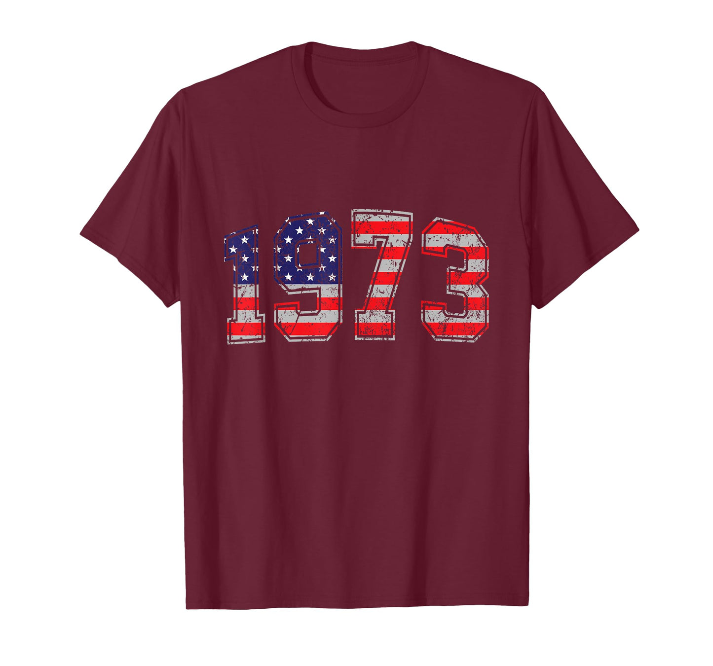 Vintage 1973 51 Years Old American Flag 4th Of July Retro T-Shirt for Women Men