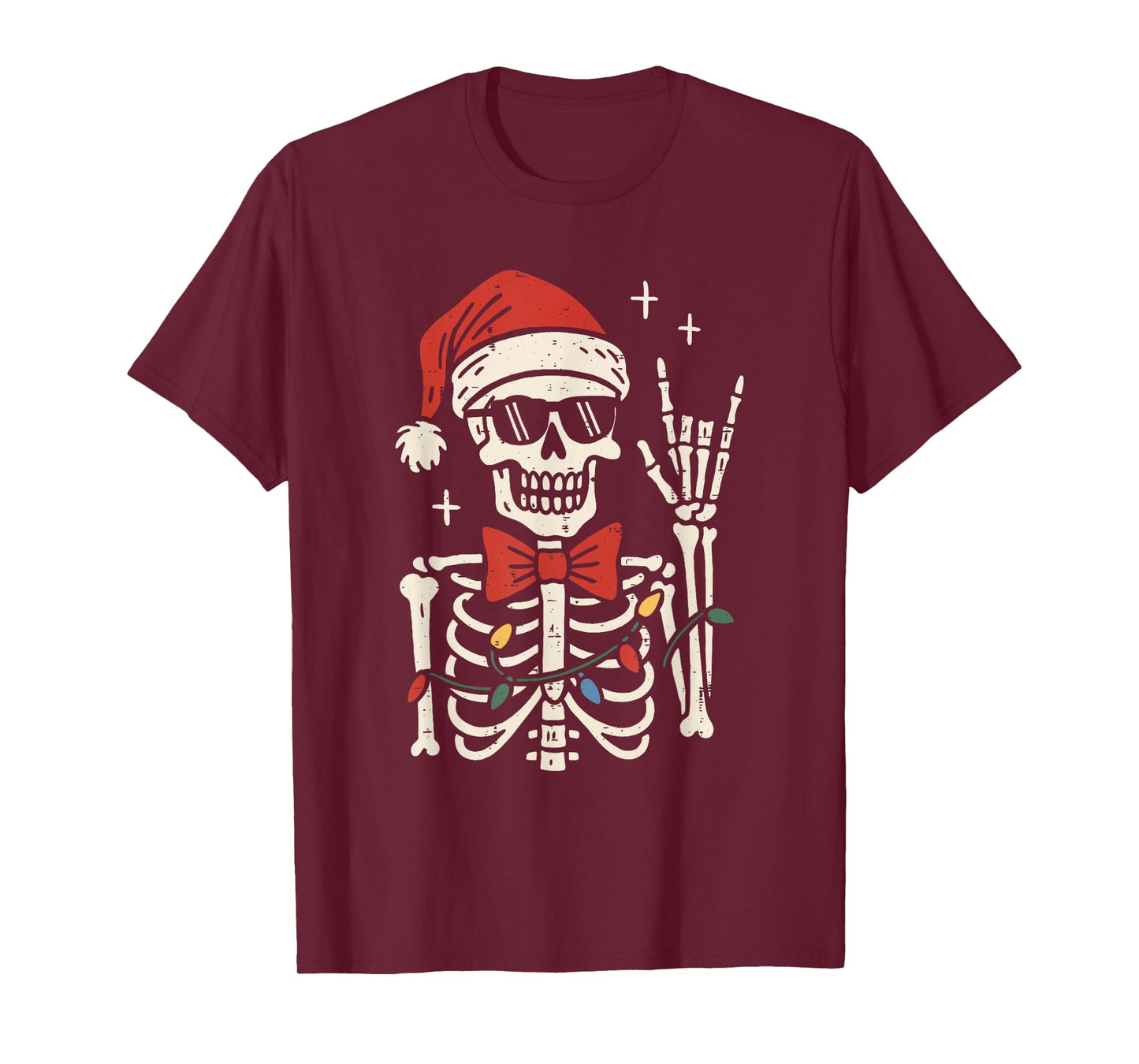 Cool Skeleton Christmas Winter Kids Boys Men Women T-Shirt