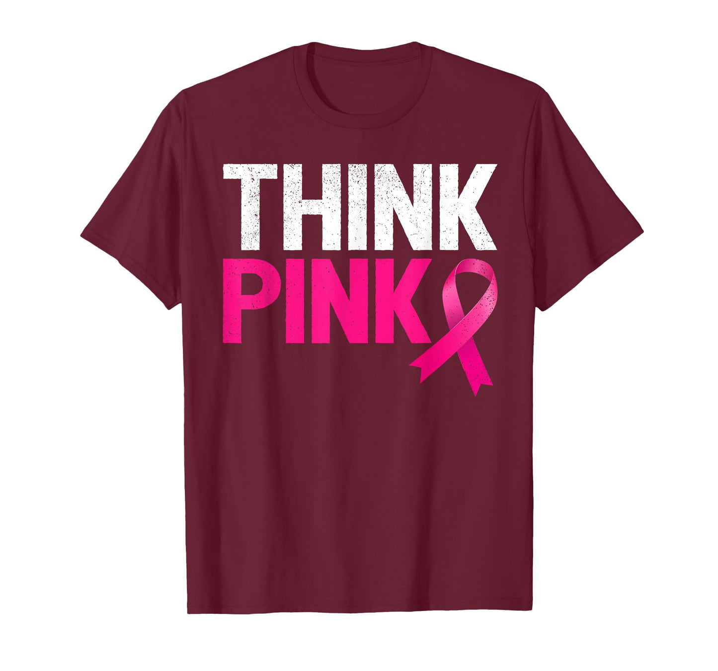 Pink Ribbon Warrior Think Pink Breast Cancer Awareness T-Shirt
