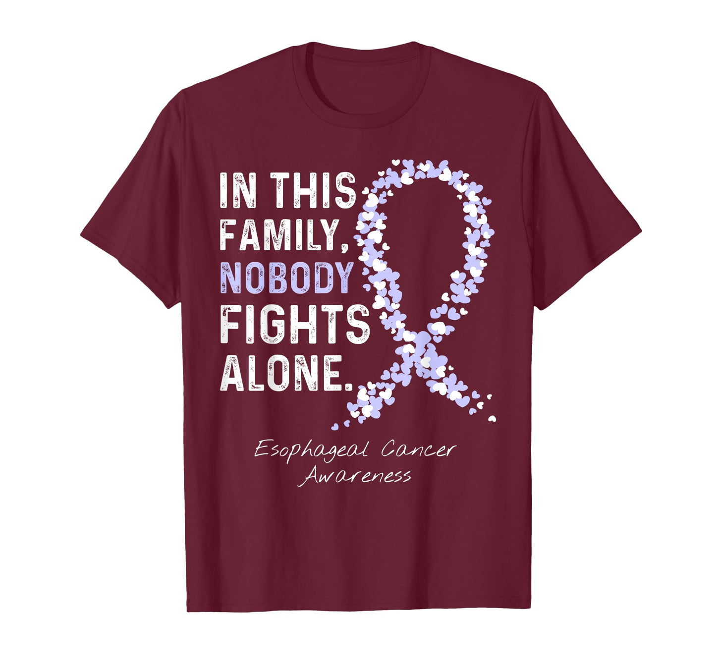 In This Family Nobody Fights Alone Esophageal Cancer T-Shirt