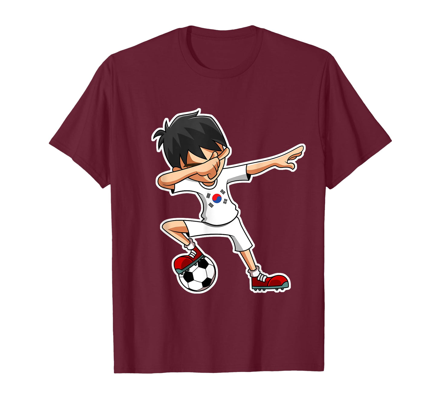 Dabbing Soccer Boy South Korea Shirt, Korean Flag Jersey T-Shirt
